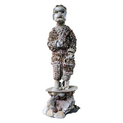 Rare Early 19thC English Shell-Work Figure of China Man in the Manner Arcimboldo