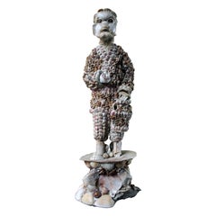 Rare Early 19thC English Shell-Work Figure of China Man in the Manner Arcimboldo