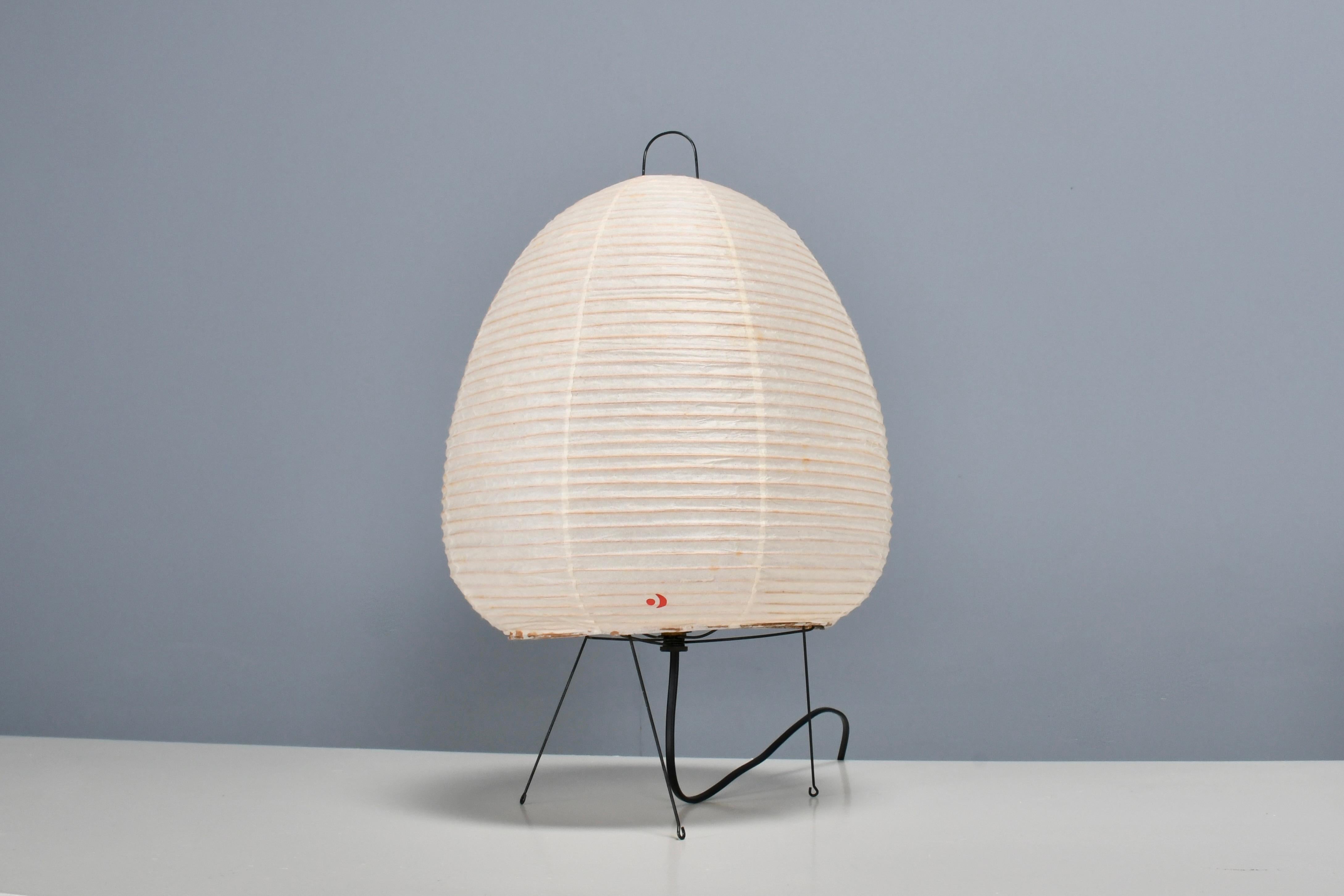20th Century Rare Early 1A Akari Table Lamp by Isamu Noguchi for Ozeki, 1952 For Sale