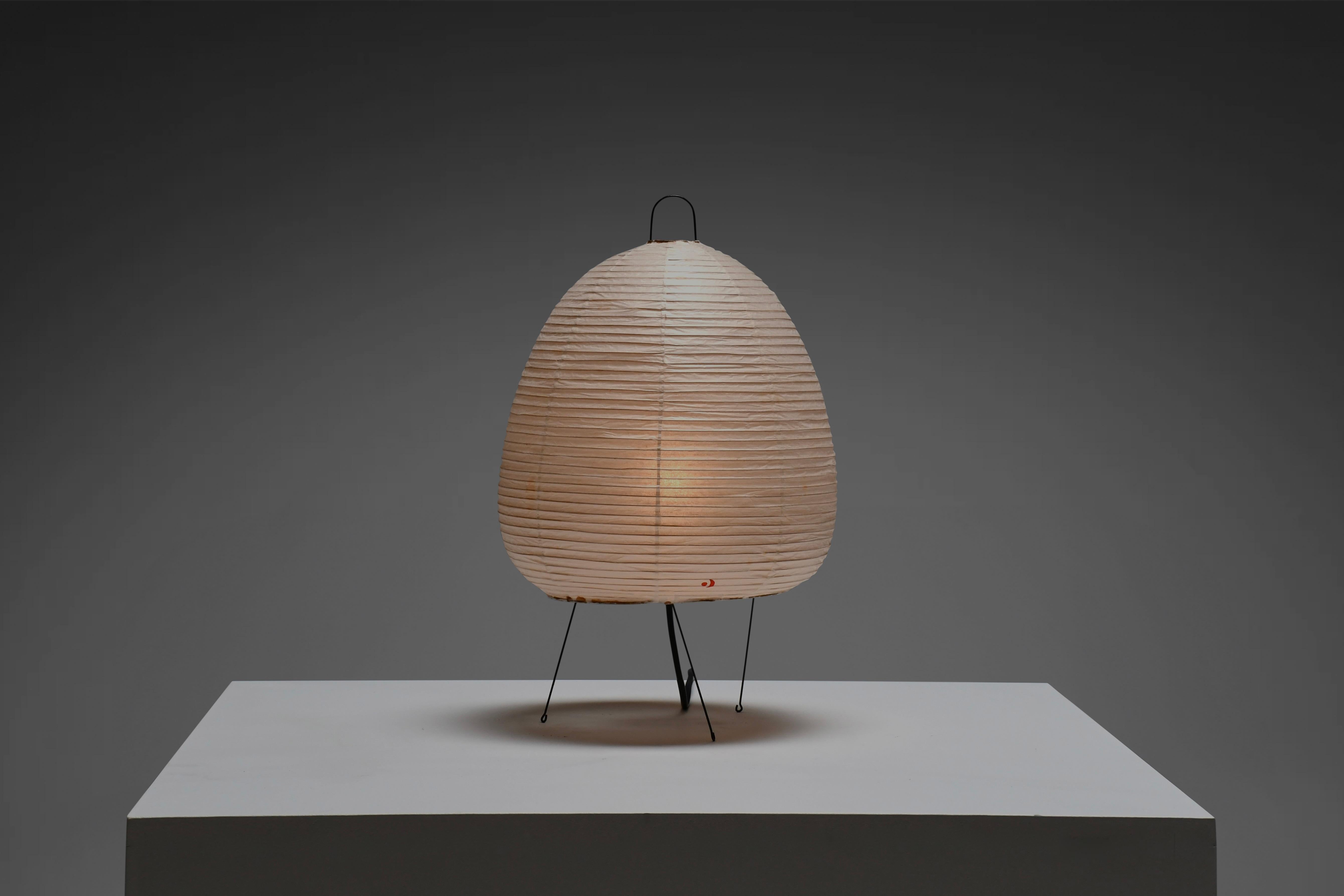 20th Century Rare Early 1A Akari Table Lamp by Isamu Noguchi for Ozeki, 1952 For Sale