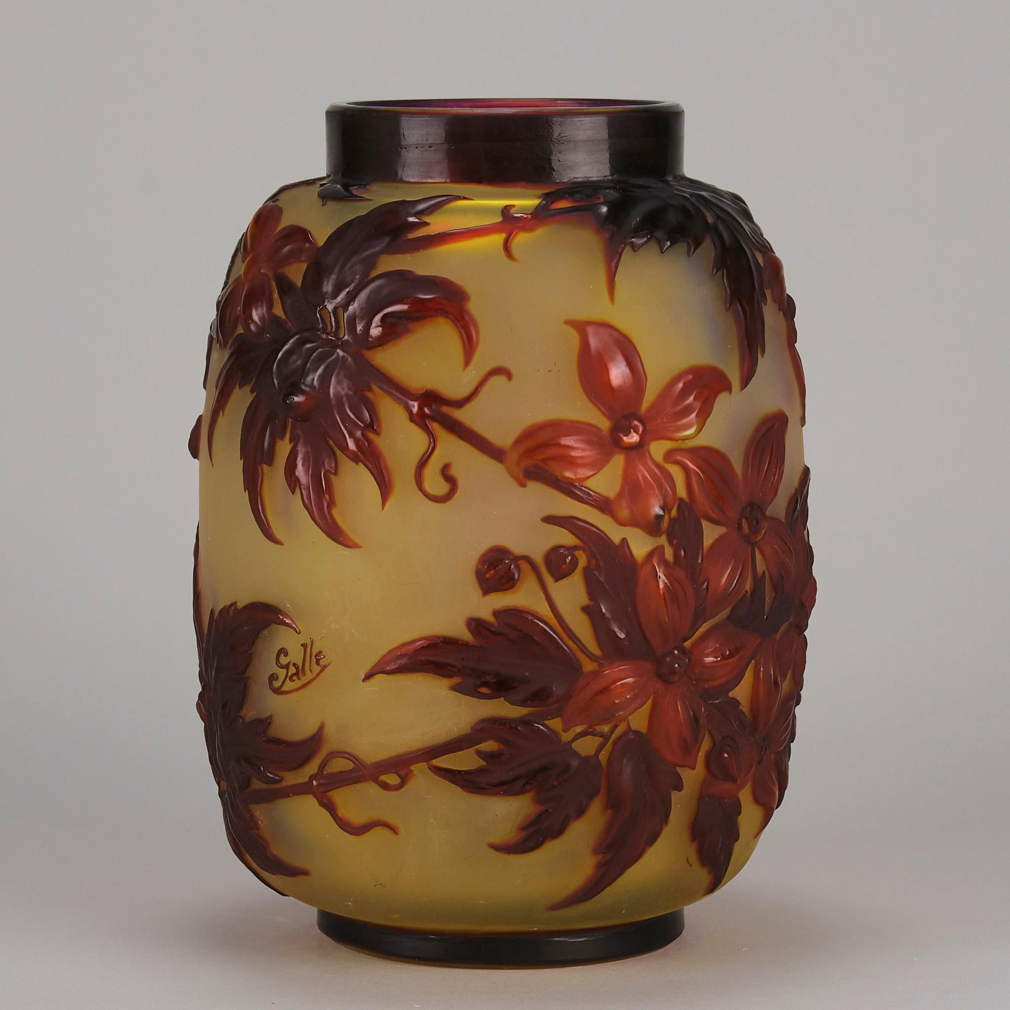 Molded Rare Early 20th Century Art Nouveau Vase 