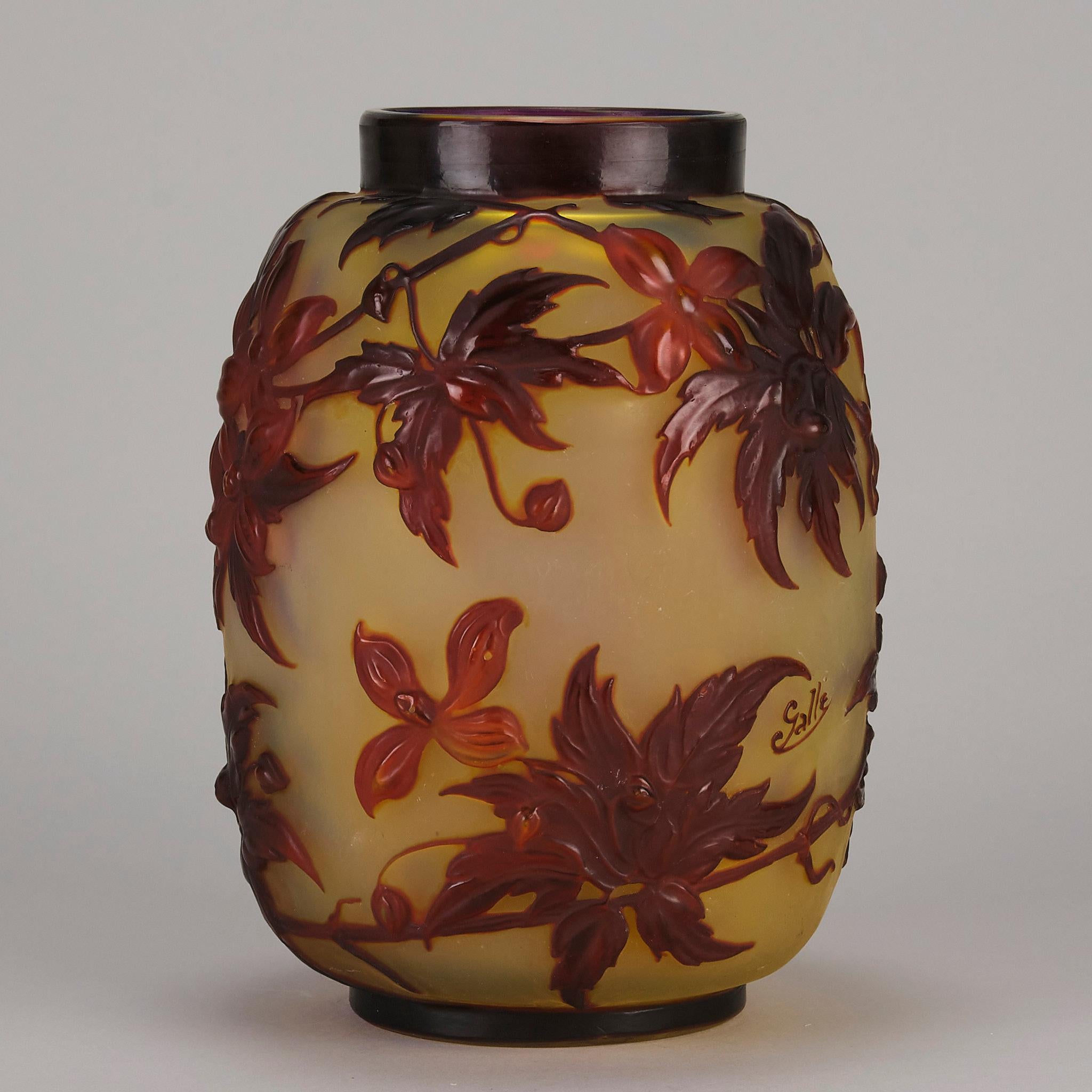 Glass Rare Early 20th Century Art Nouveau Vase 