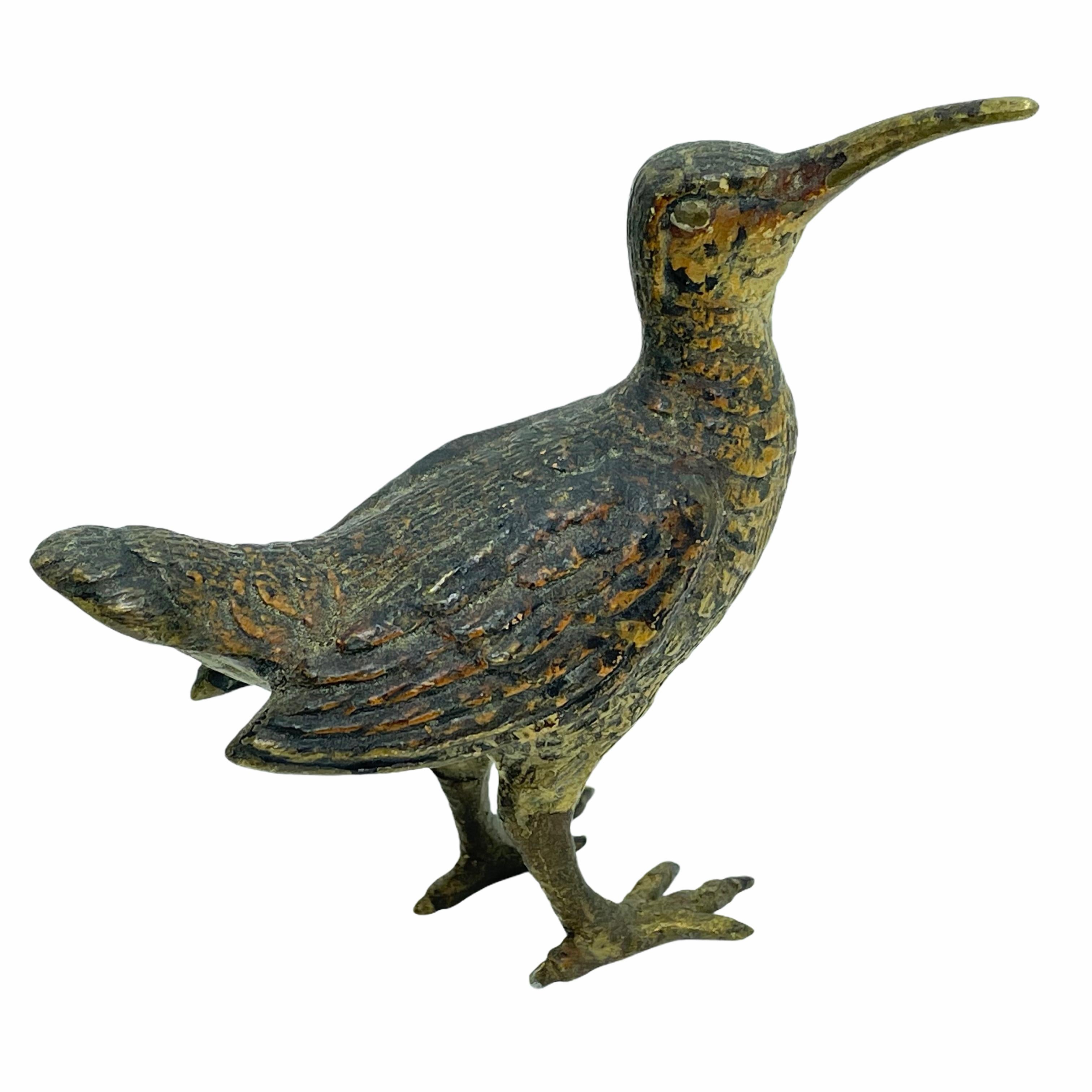 Rare Early 20th Century Austrian Vienna Bronze Bird Figurine, Vintage 2