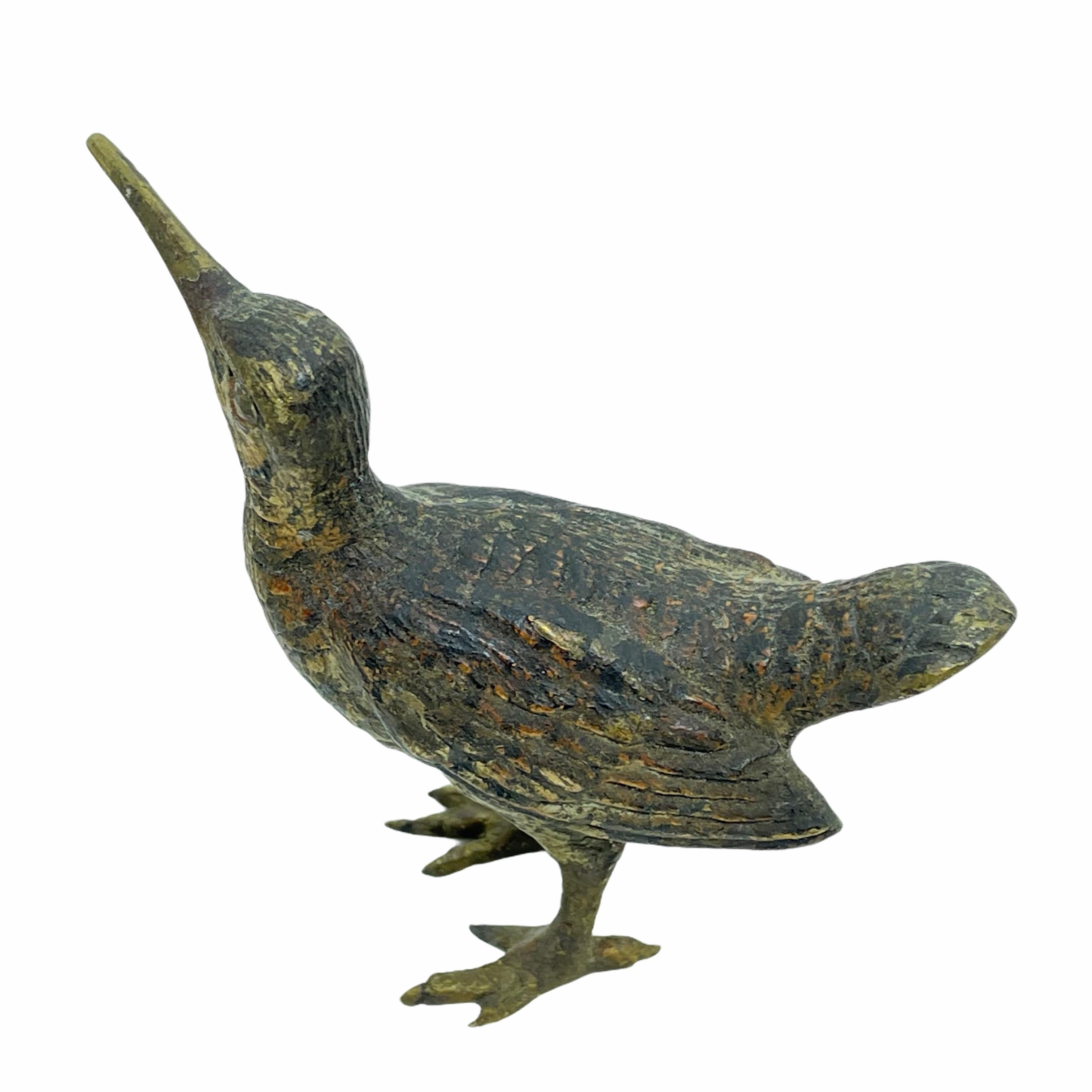 Rare Early 20th Century Austrian Vienna Bronze Bird Figurine, Vintage 3