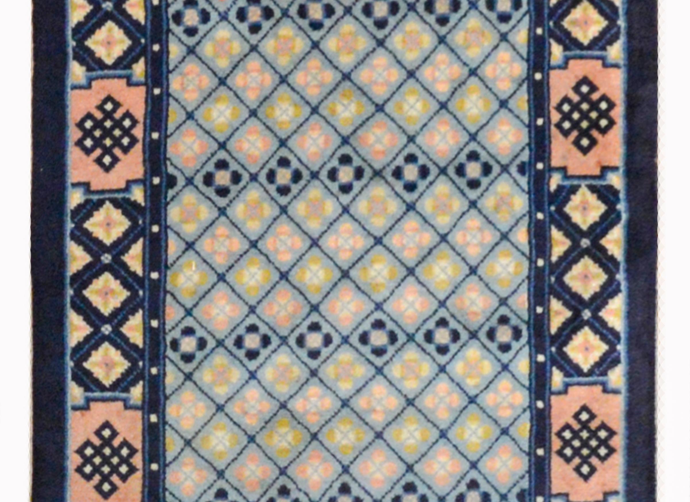 Chinoiseries Rare tapis de couloir chinois Pékin du début du 20e siècle en vente