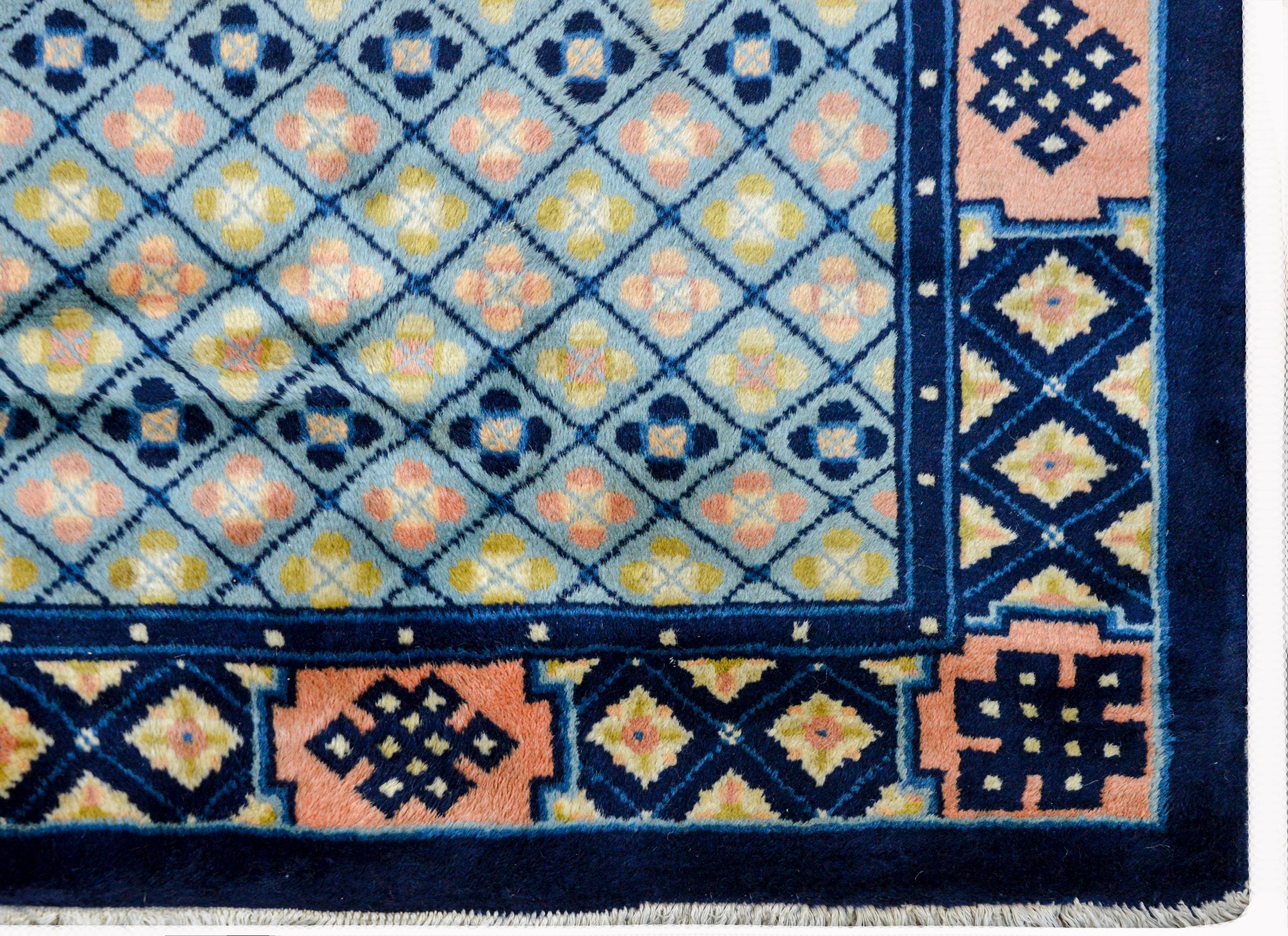 Laine Rare tapis de couloir chinois Pékin du début du 20e siècle en vente
