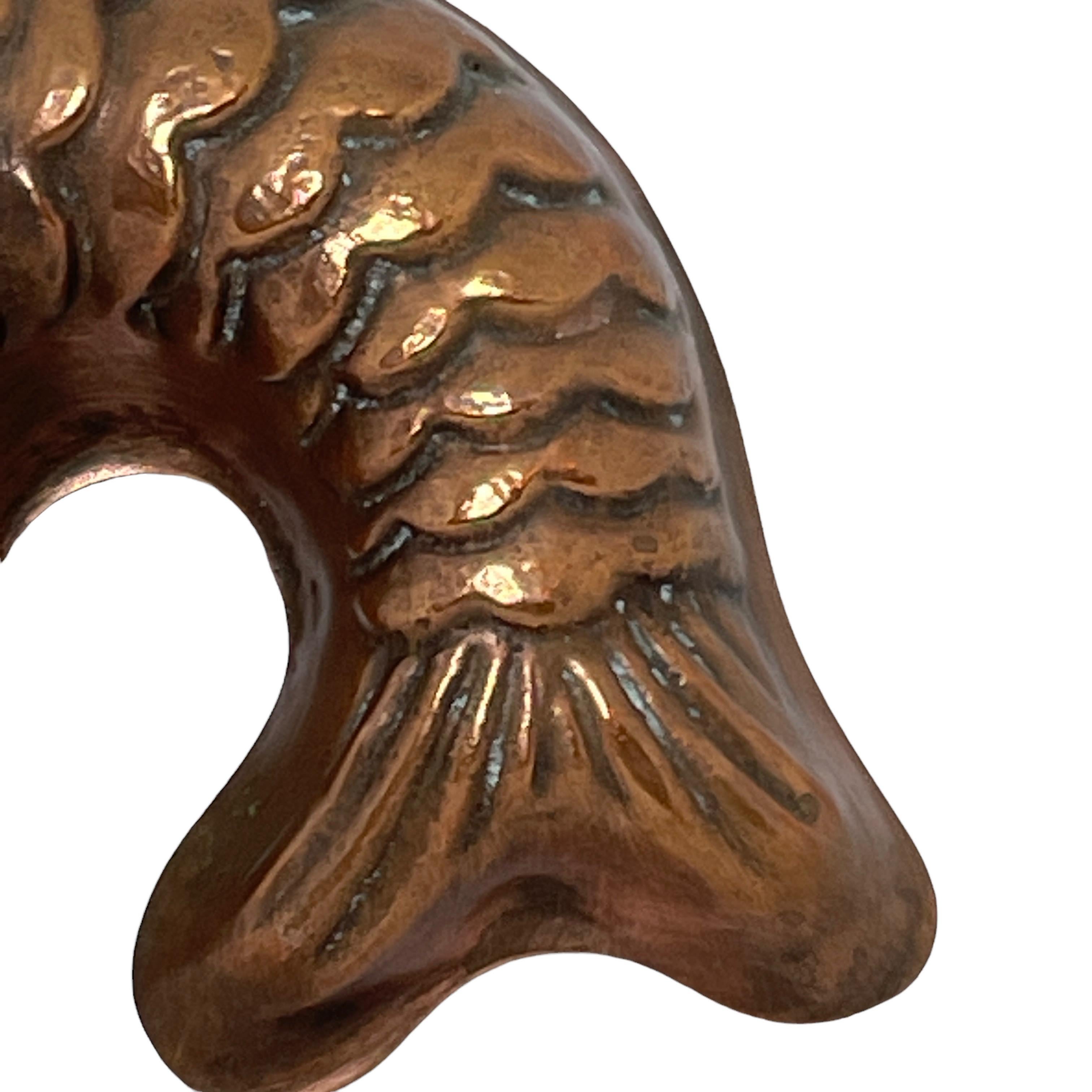 vintage copper fish mold