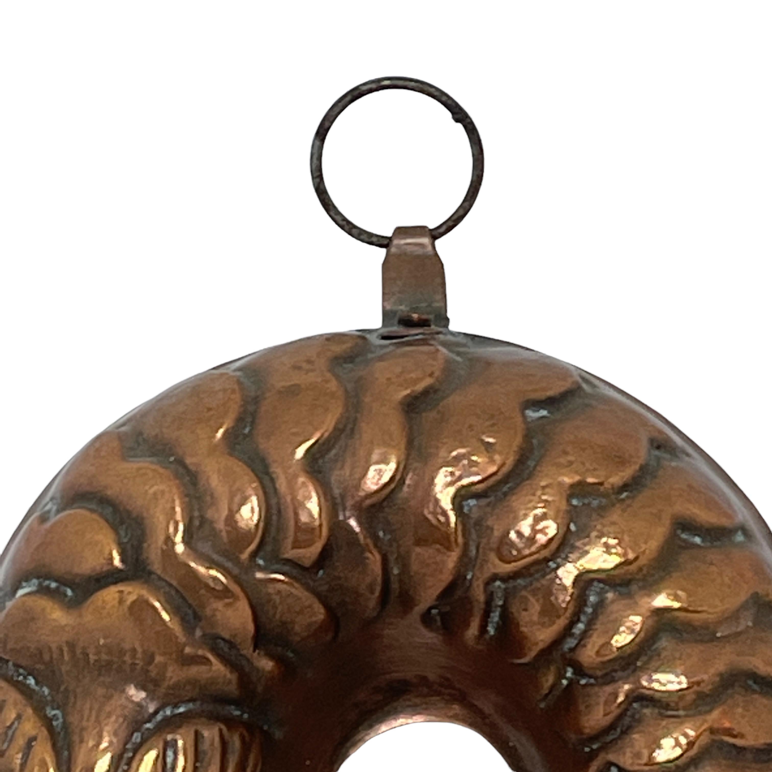 Victorian Rare Early 20th Century Copper Fish Backing Cake Mold, German Antique