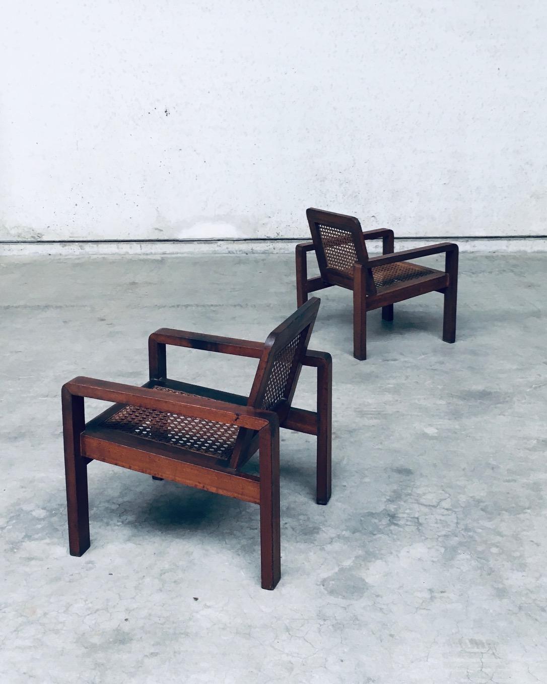 Woven RARE Early 20th Century Design Lounge Chair set