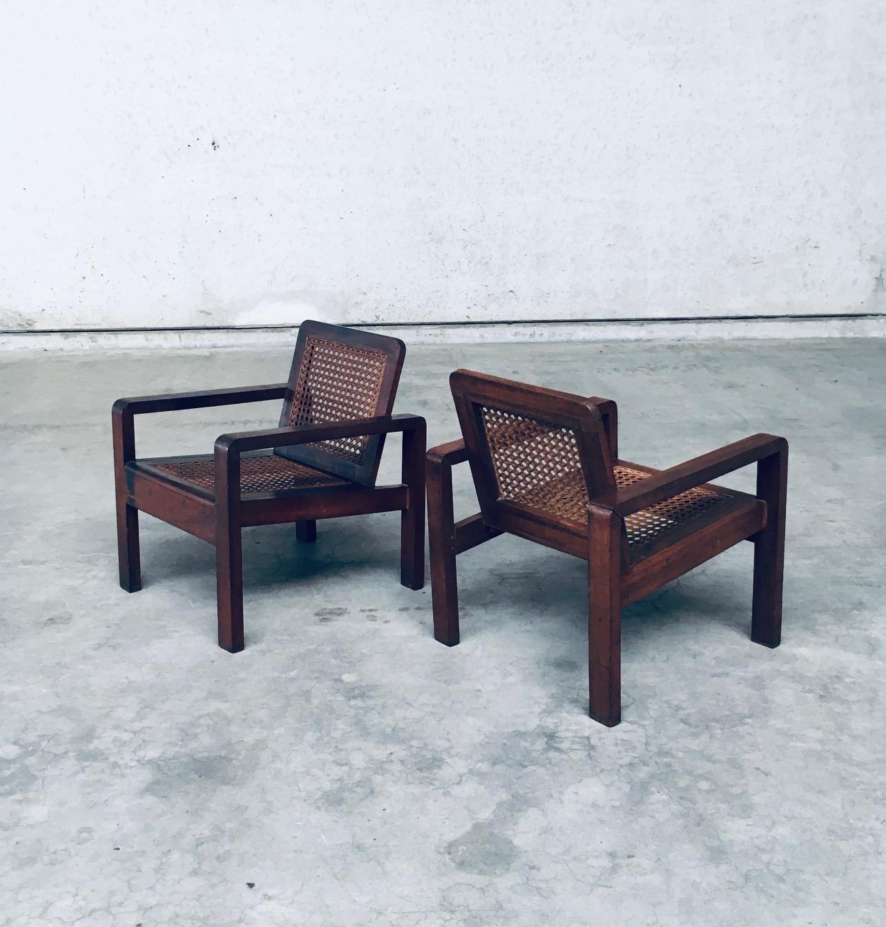 Cane RARE Early 20th Century Design Lounge Chair set