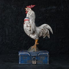 Rare early 20th century French tin metal soldier’s family’s donation box