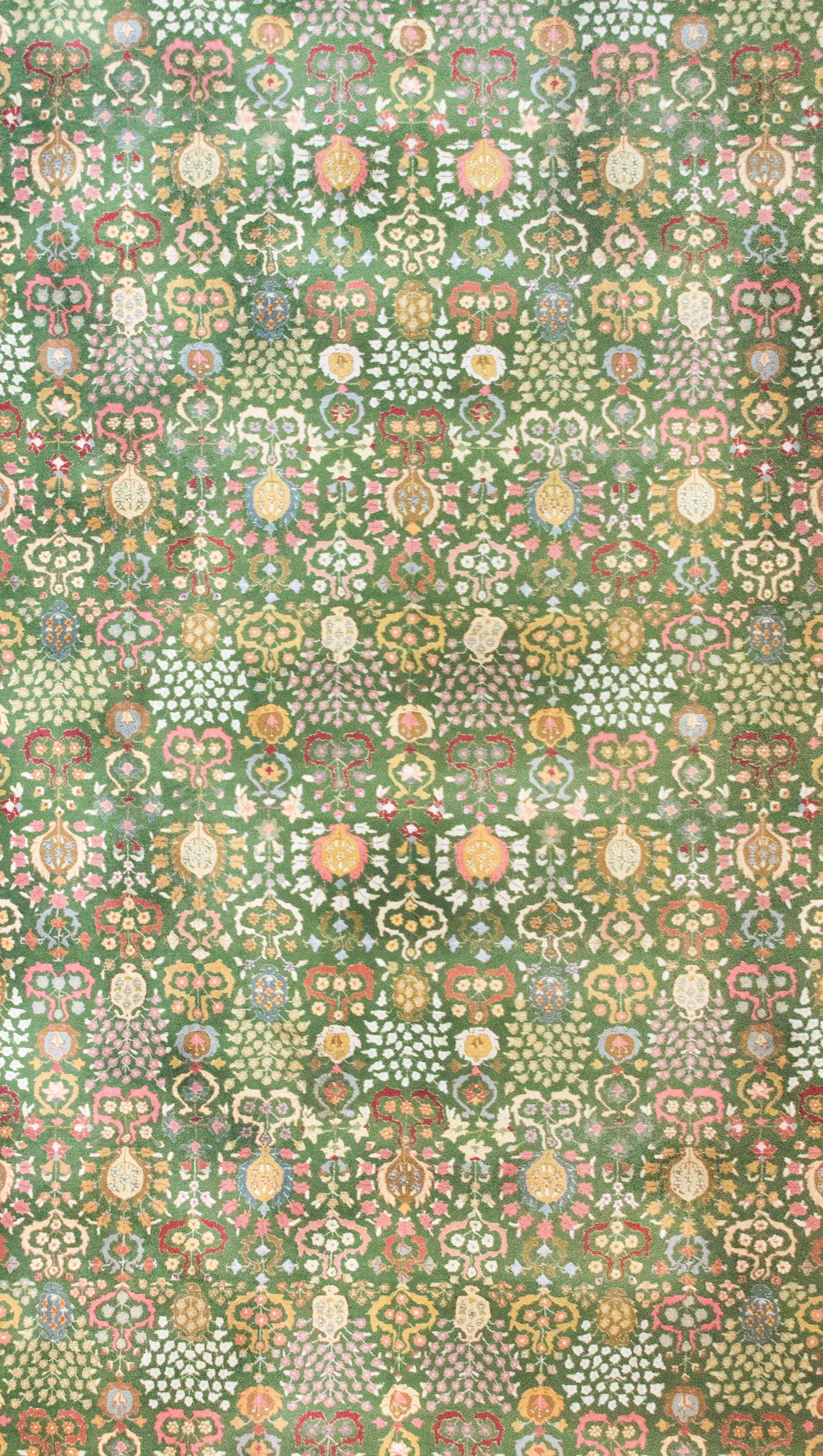 Laine Rare tapis allemand Tetex Tabriz du début du 20e siècle en vente