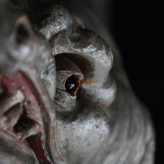 Rare Early 20th Century Hand Carved Fairground Dragon Ride Fragment