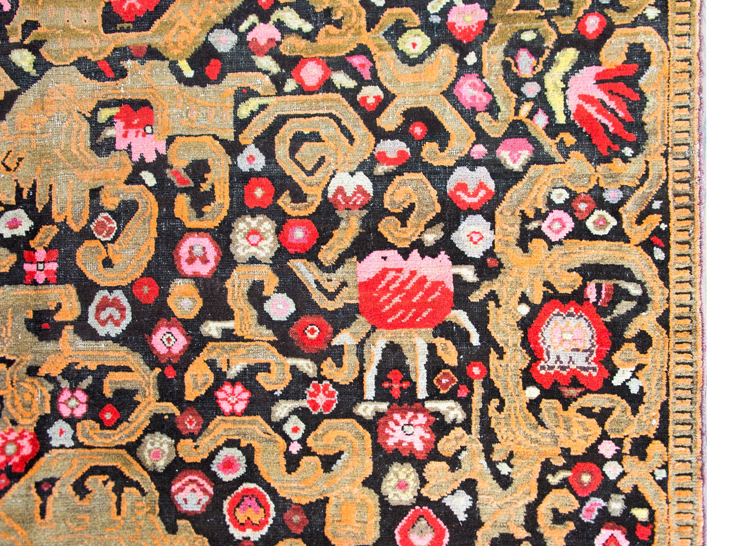 Hand-Knotted Rare Early 20th Century Kareback Rug For Sale