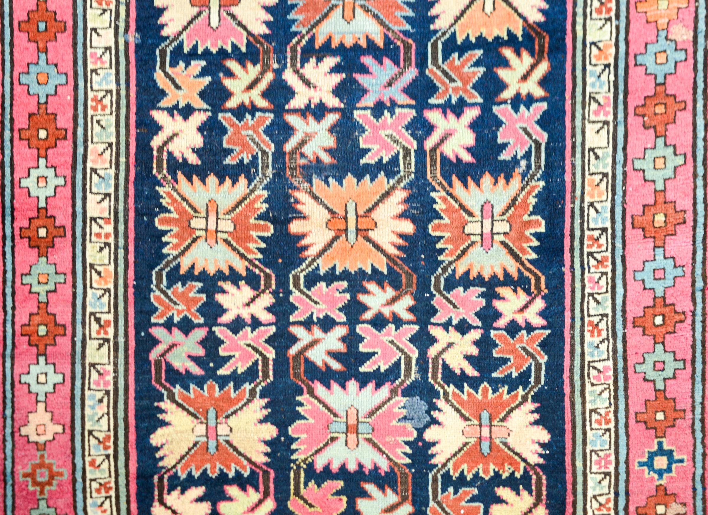 Hand-Knotted Rare Early 20th Century Persian Ganjeh Prayer Rug For Sale