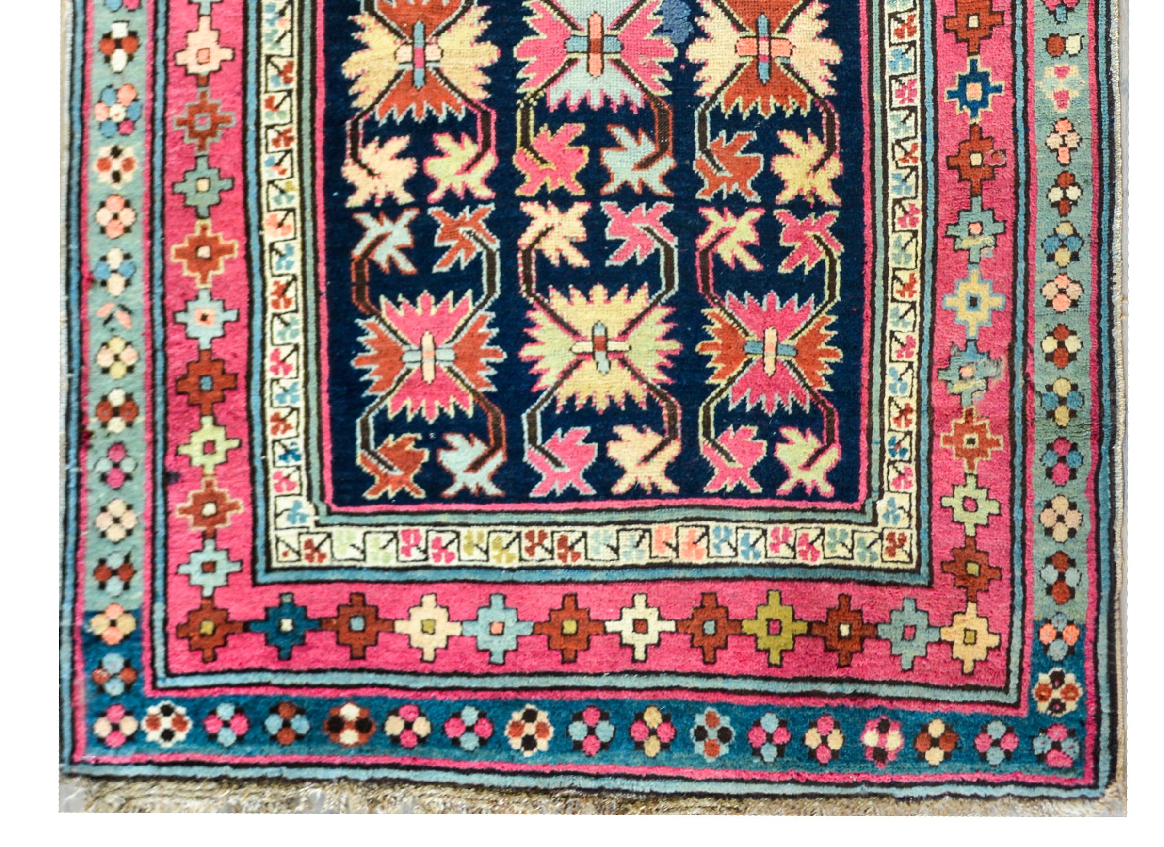 Wool Rare Early 20th Century Persian Ganjeh Prayer Rug For Sale