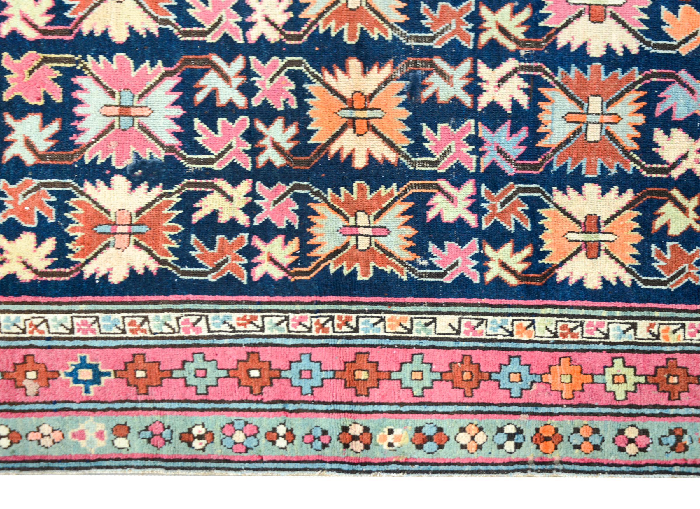 Rare Early 20th Century Persian Ganjeh Prayer Rug For Sale 3