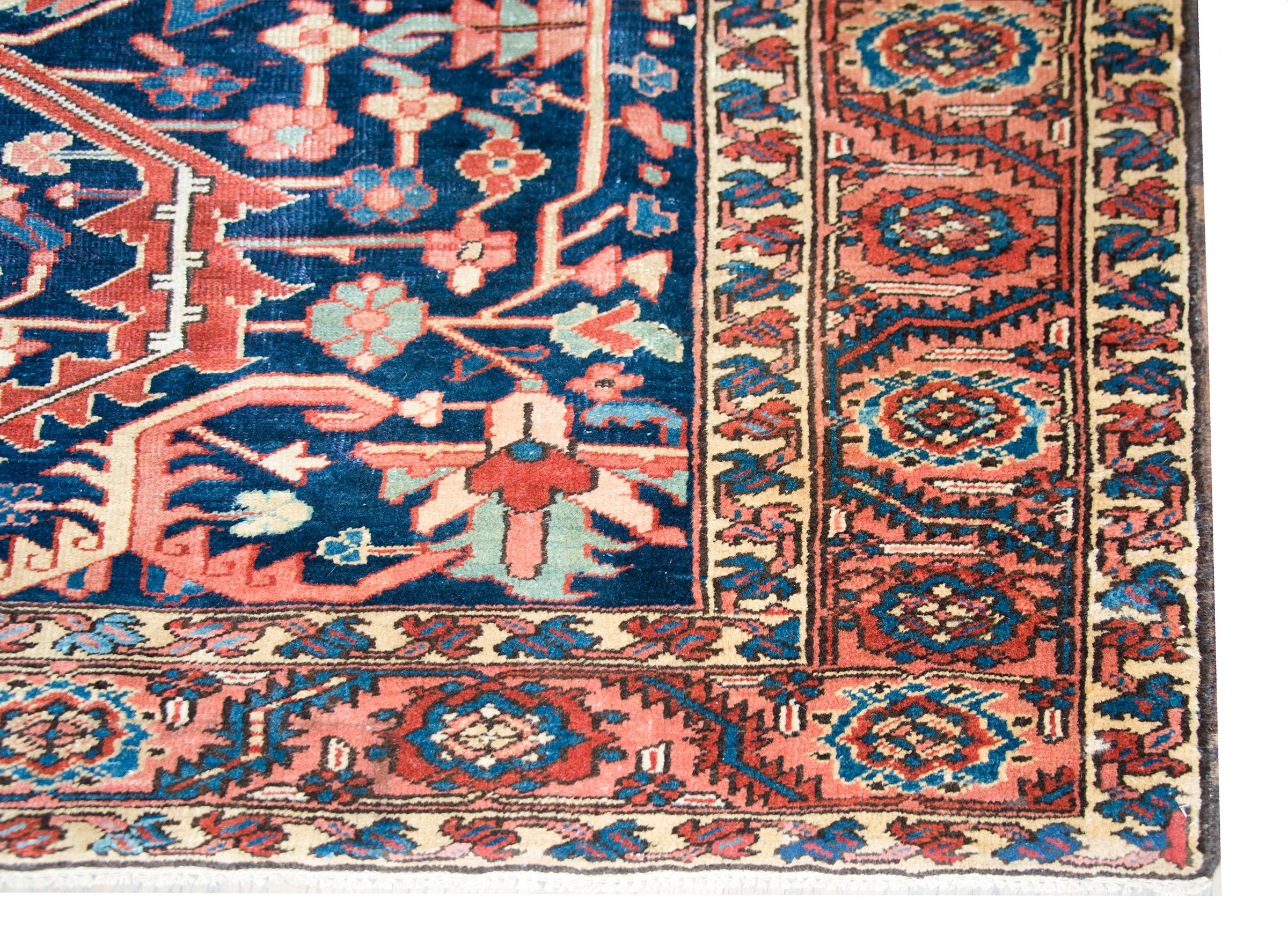 Rare Early 20th Century Persian Heriz Rug For Sale 4