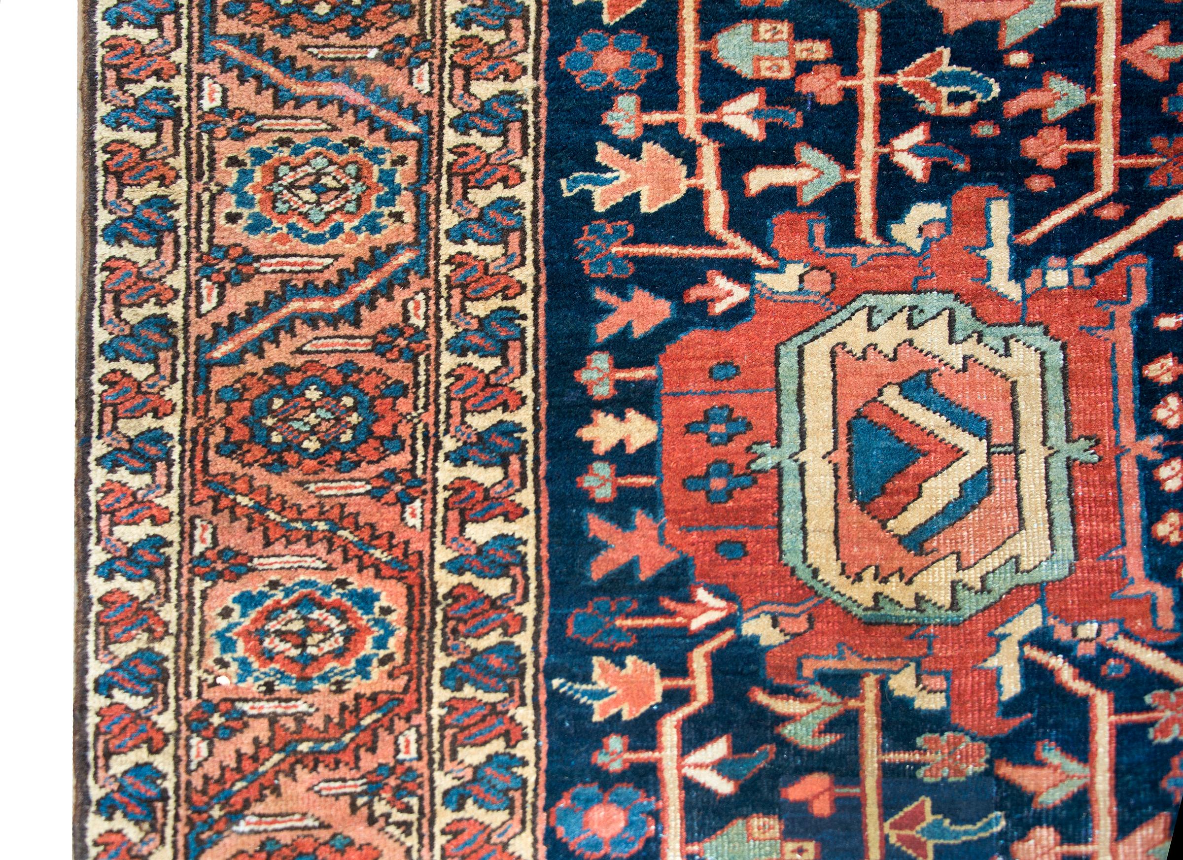 Rare Early 20th Century Persian Heriz Rug For Sale 2