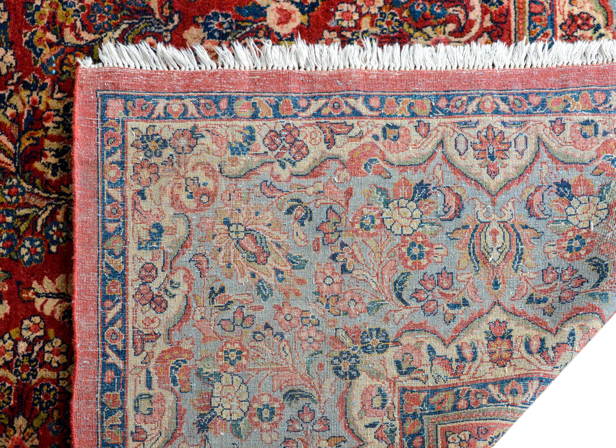 Rare Early 20th Century Square Sarouk Rug For Sale 2