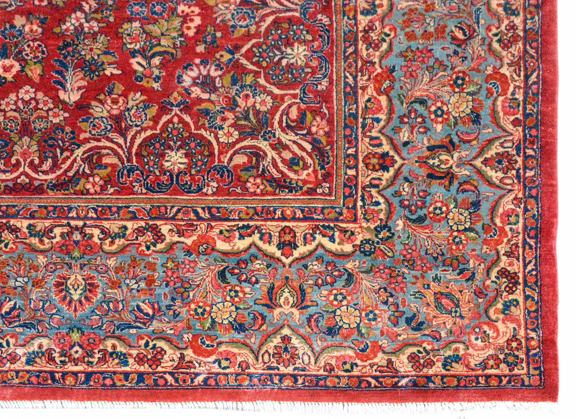 Rare Early 20th Century Square Sarouk Rug For Sale 1
