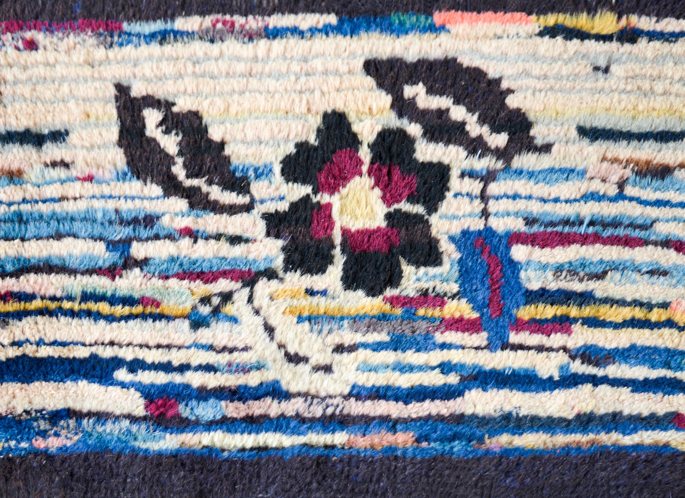 Hand-Knotted Rare Early 20th Century Tibetan Rug For Sale