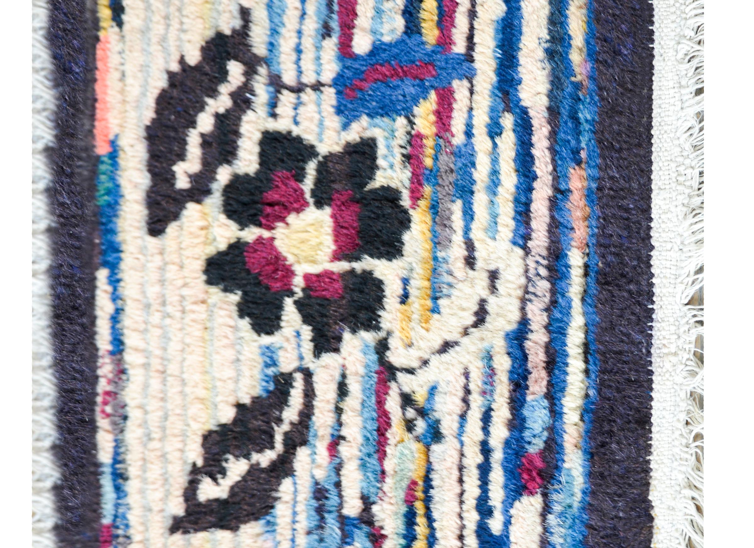 Wool Rare Early 20th Century Tibetan Rug For Sale