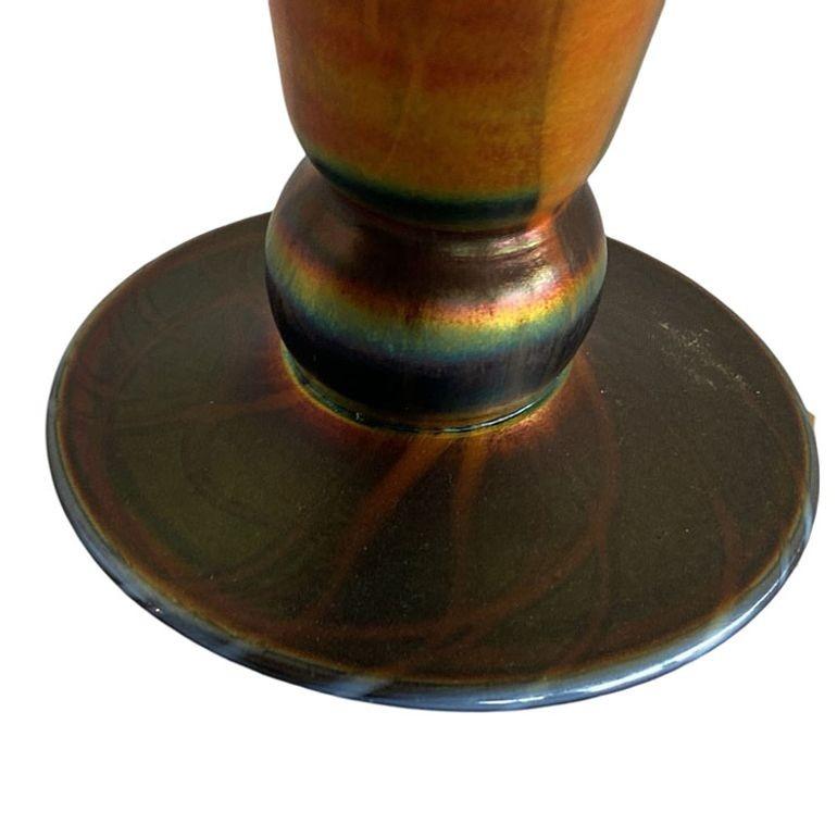 Raro set di vasi a forma di cuore e vite soffiati a mano iridescenti dei primi anni del XX secolo di Imperial in vendita 1
