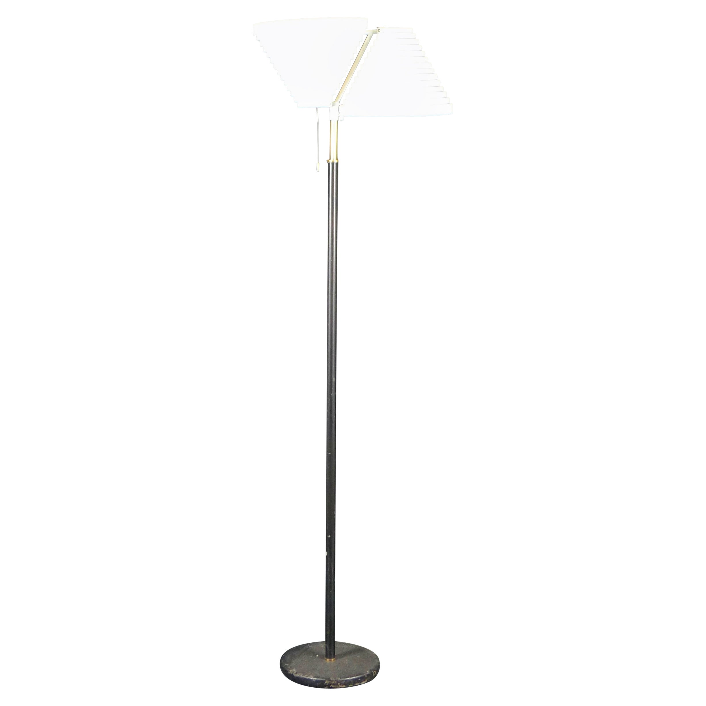 Rare early Alvar Aalto 'Double Angel Wing' Floor Lamp, model A810, Valaistustyo
