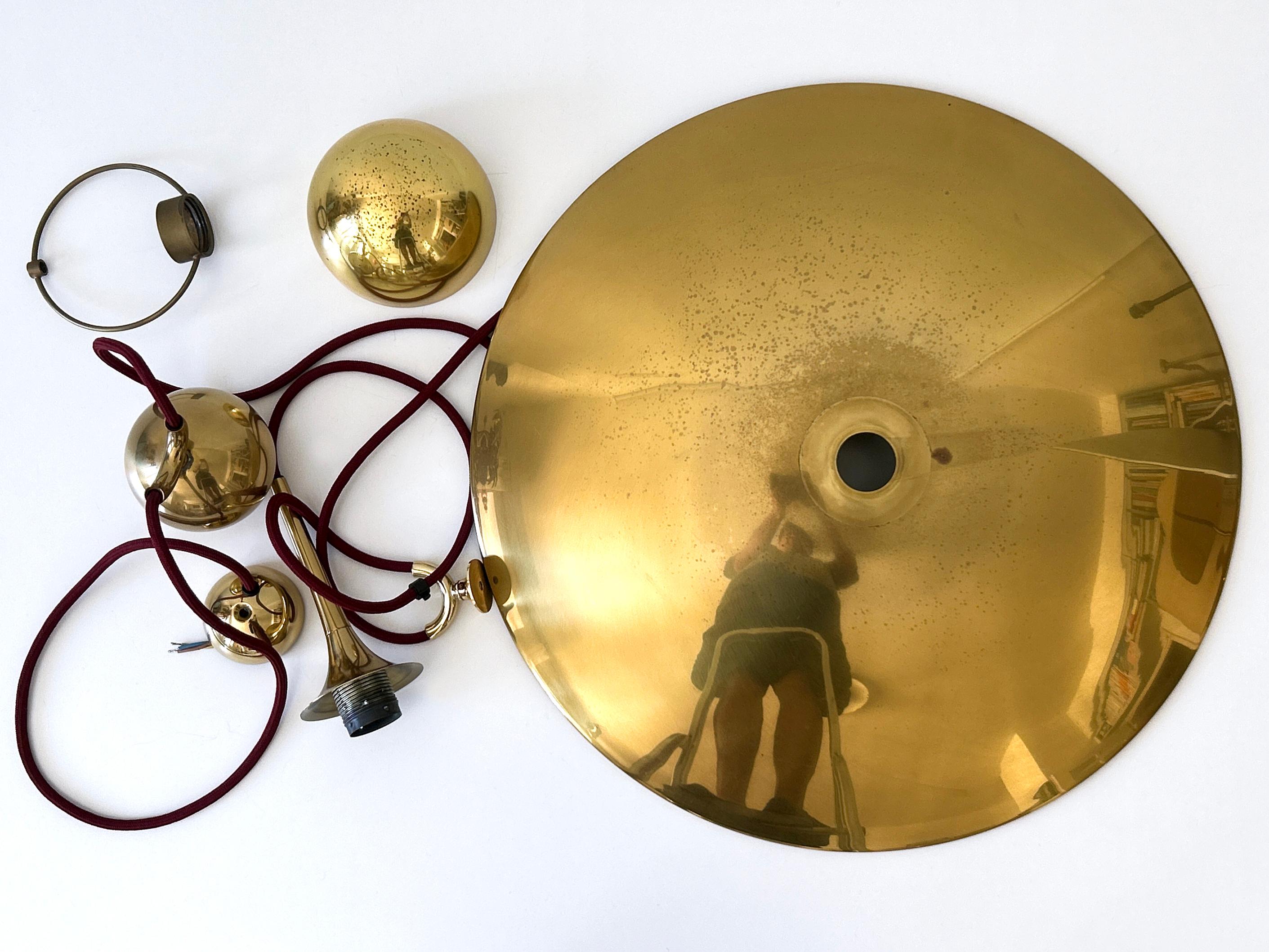 Rare lampe suspendue à contrepoids en laiton 'Onos 55' par Florian Schulz 1960s en vente 11