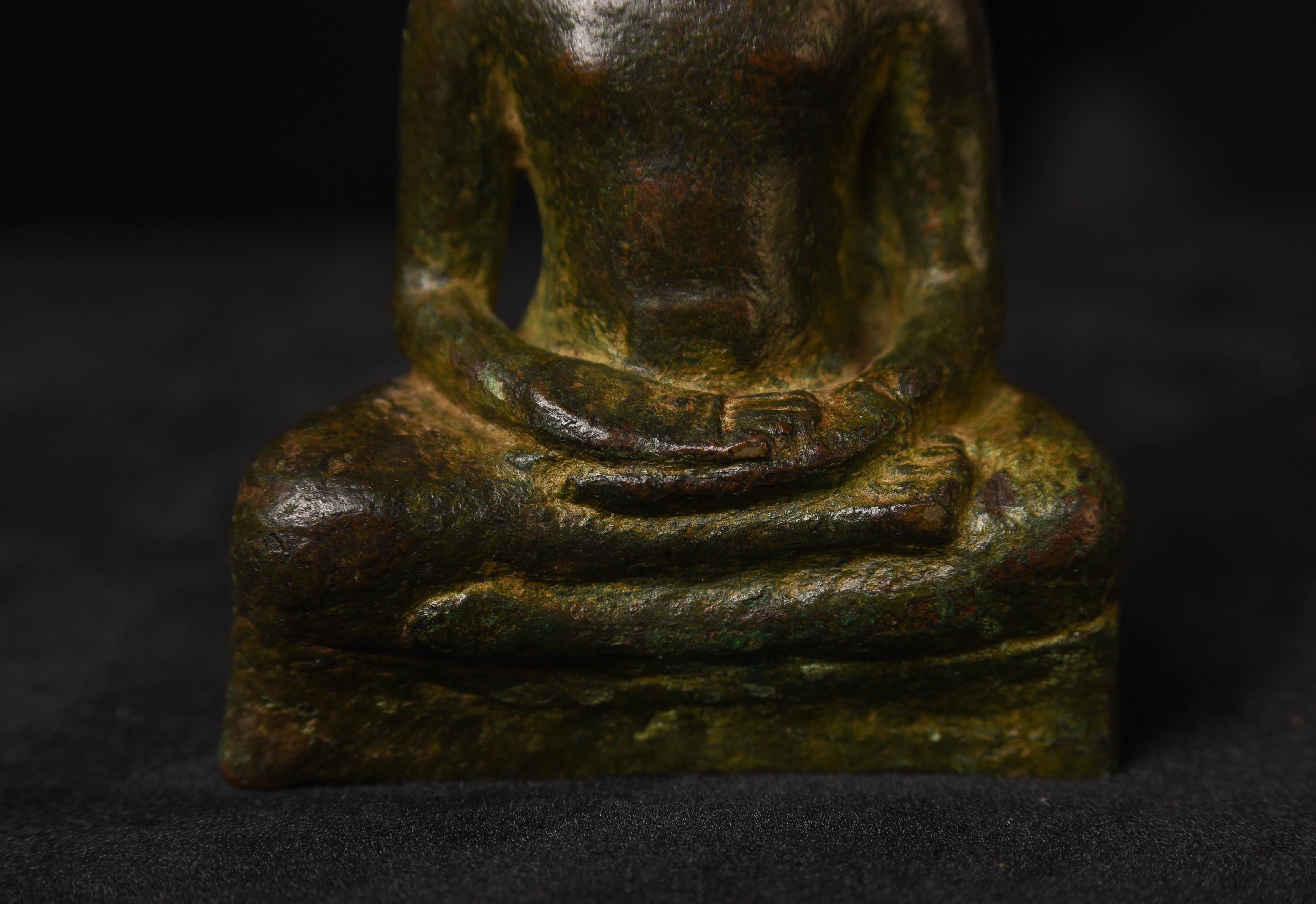 Cast Rare Early Burmese Buddha, Late Pyu-1000 Years Old, 6082