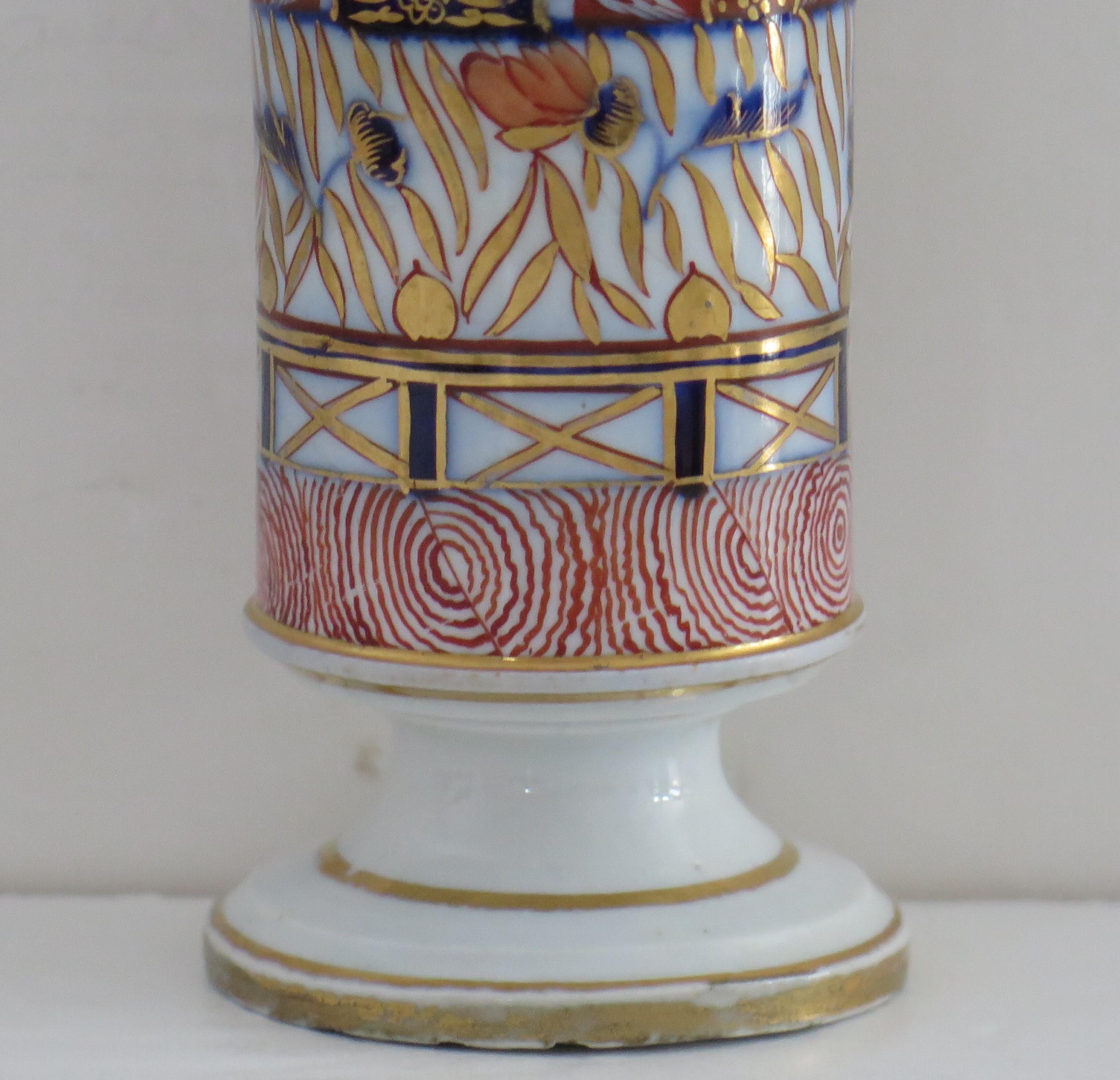 Rare Early Coalport Porcelain Spill Vase in Lord Admiral Nelson Ptn, circa 1810 3