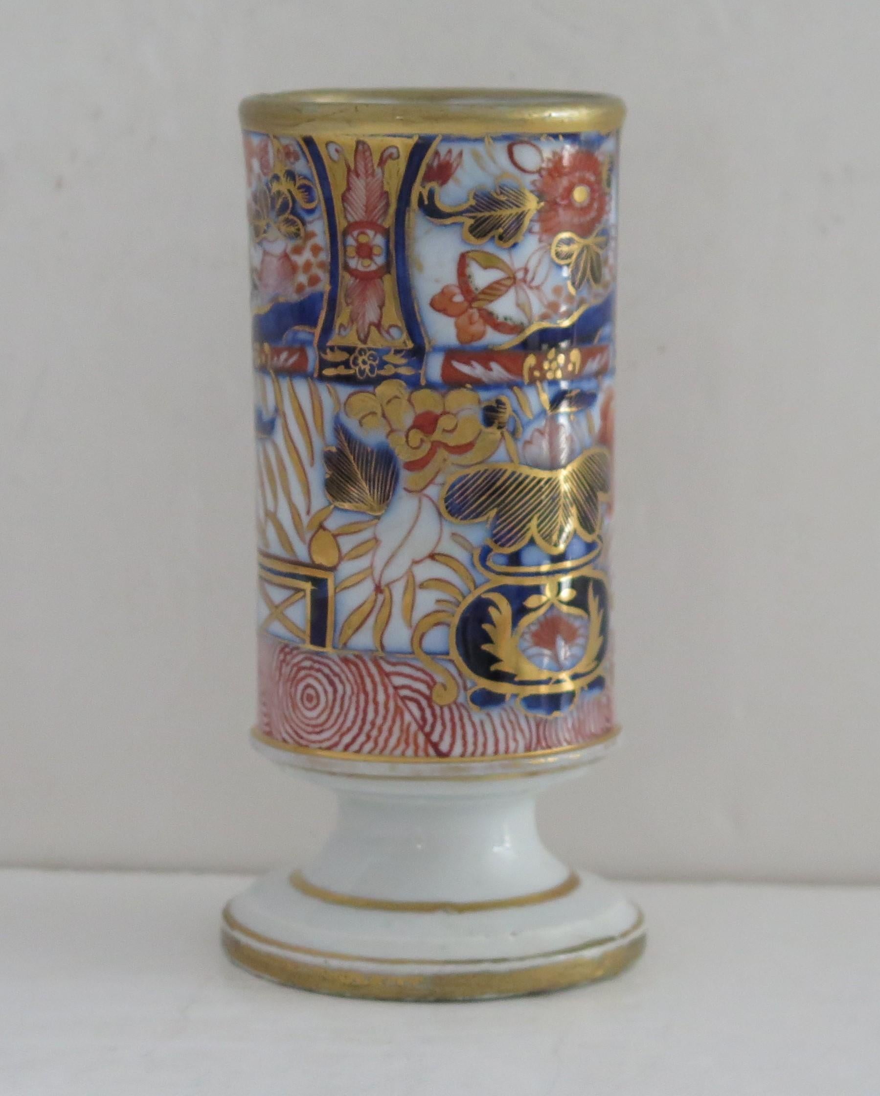Hand-Painted Rare Early Coalport Porcelain Spill Vase in Lord Admiral Nelson Ptn, circa 1810