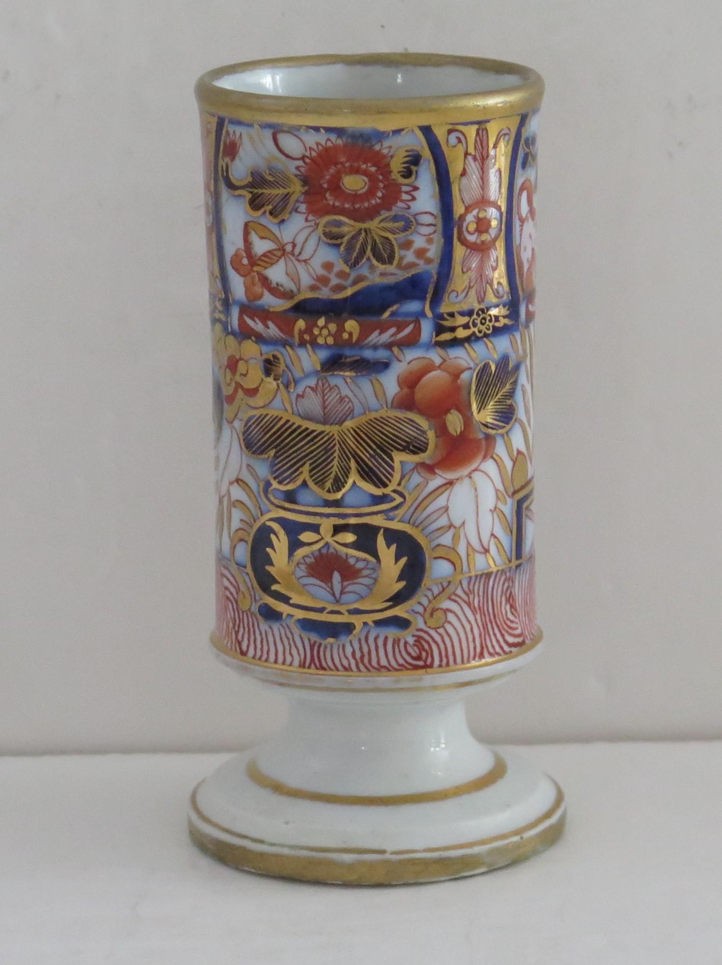Rare Early Coalport Porcelain Spill Vase in Lord Admiral Nelson Ptn, circa 1810 In Good Condition In Lincoln, Lincolnshire