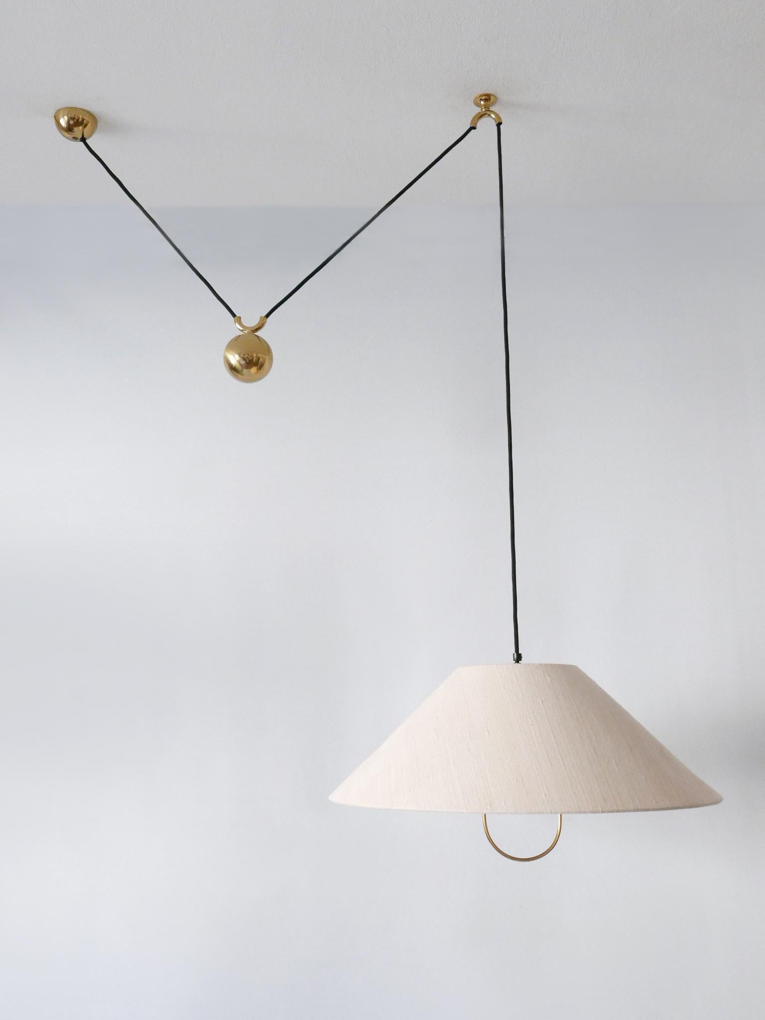 Rare & Early Counterweight Pendant Lamp by Florian Schulz Germany, 1960s 3