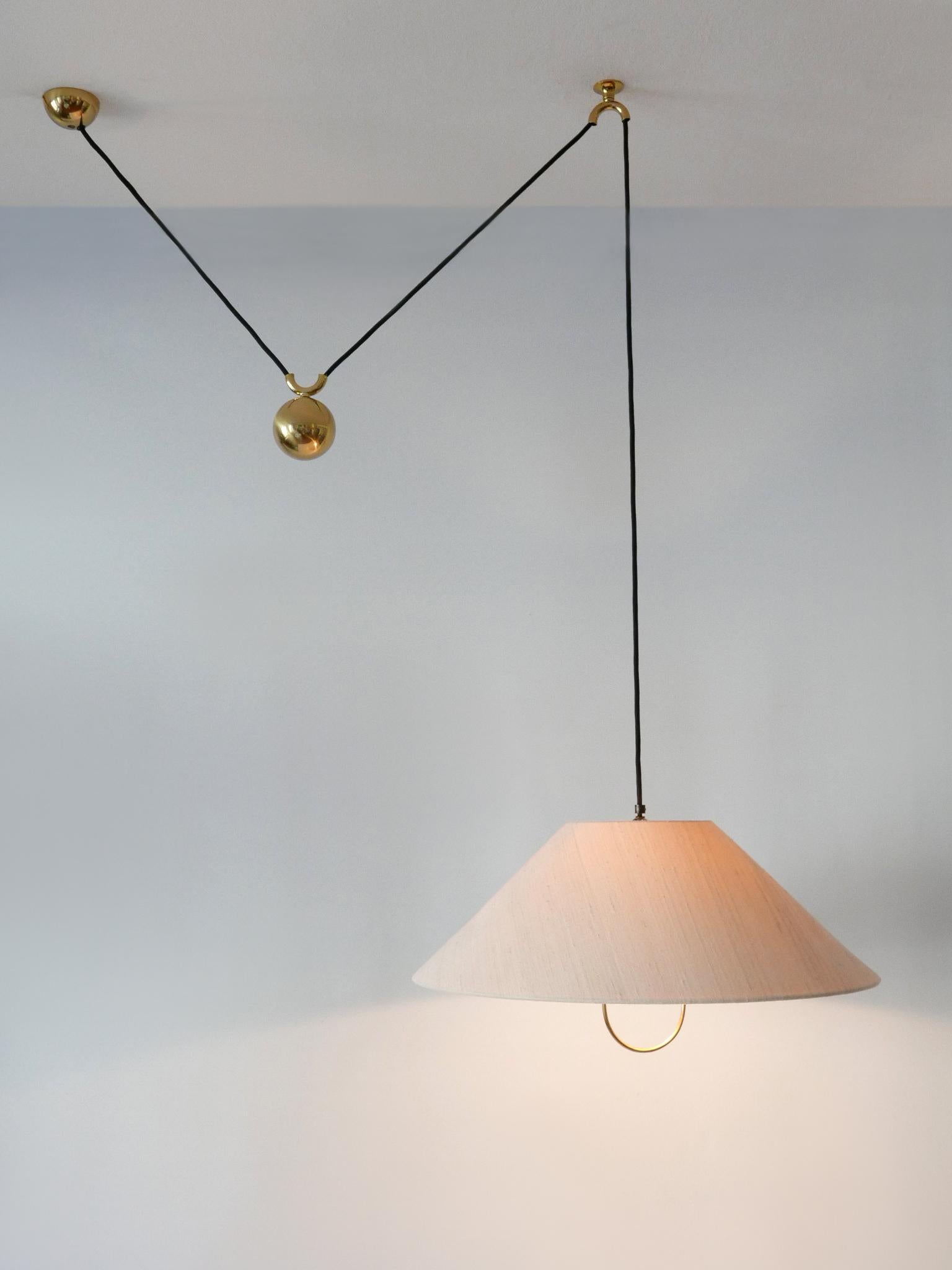 Rare & Early Counterweight Pendant Lamp by Florian Schulz Germany, 1960s 4
