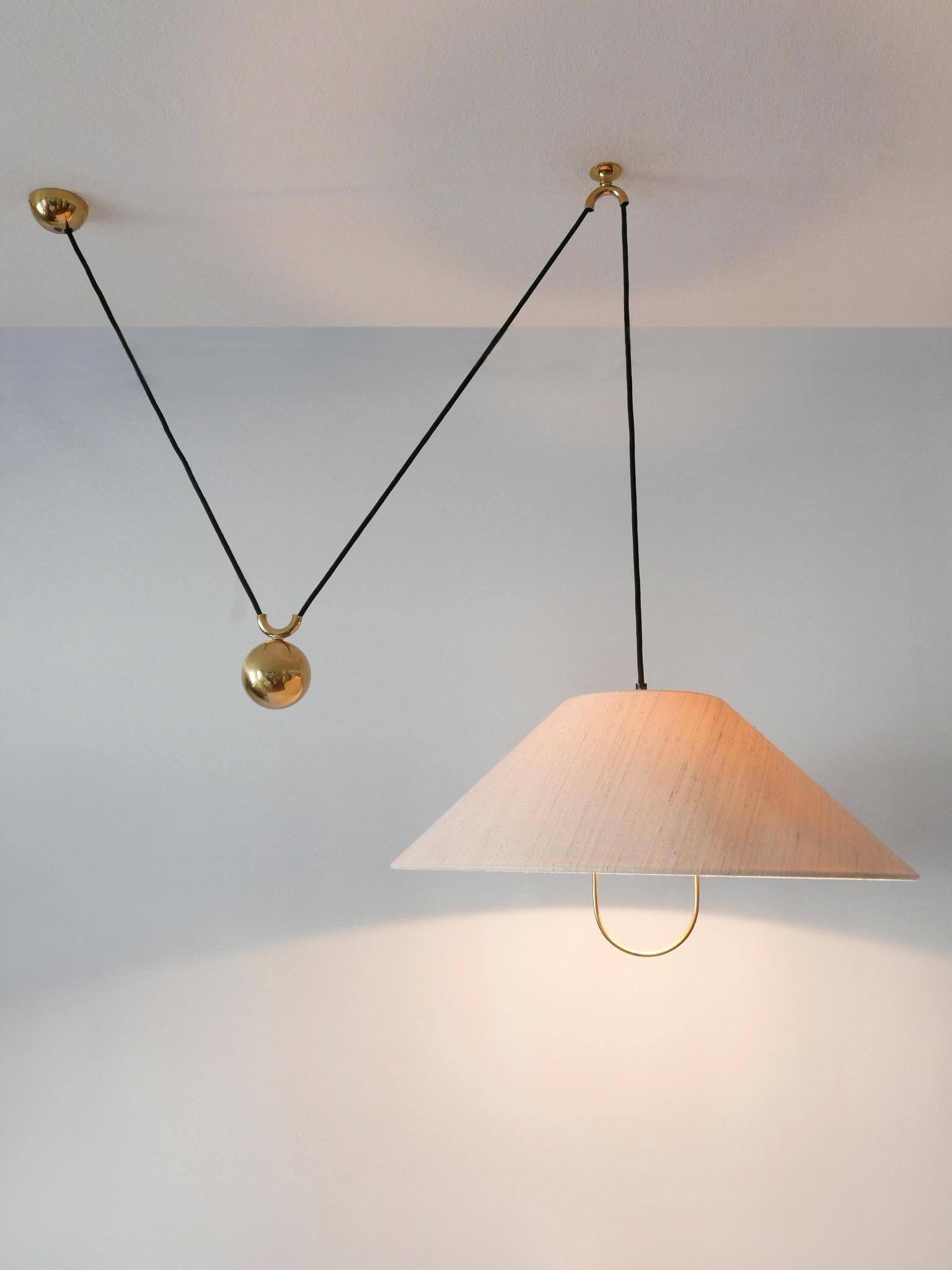 Rare & Early Counterweight Pendant Lamp by Florian Schulz Germany, 1960s 5