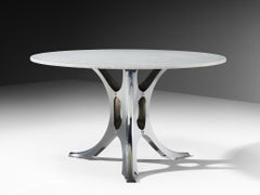 Rare Early Edition Martin Visser 'Bumper' Center or Dining Table in Metal