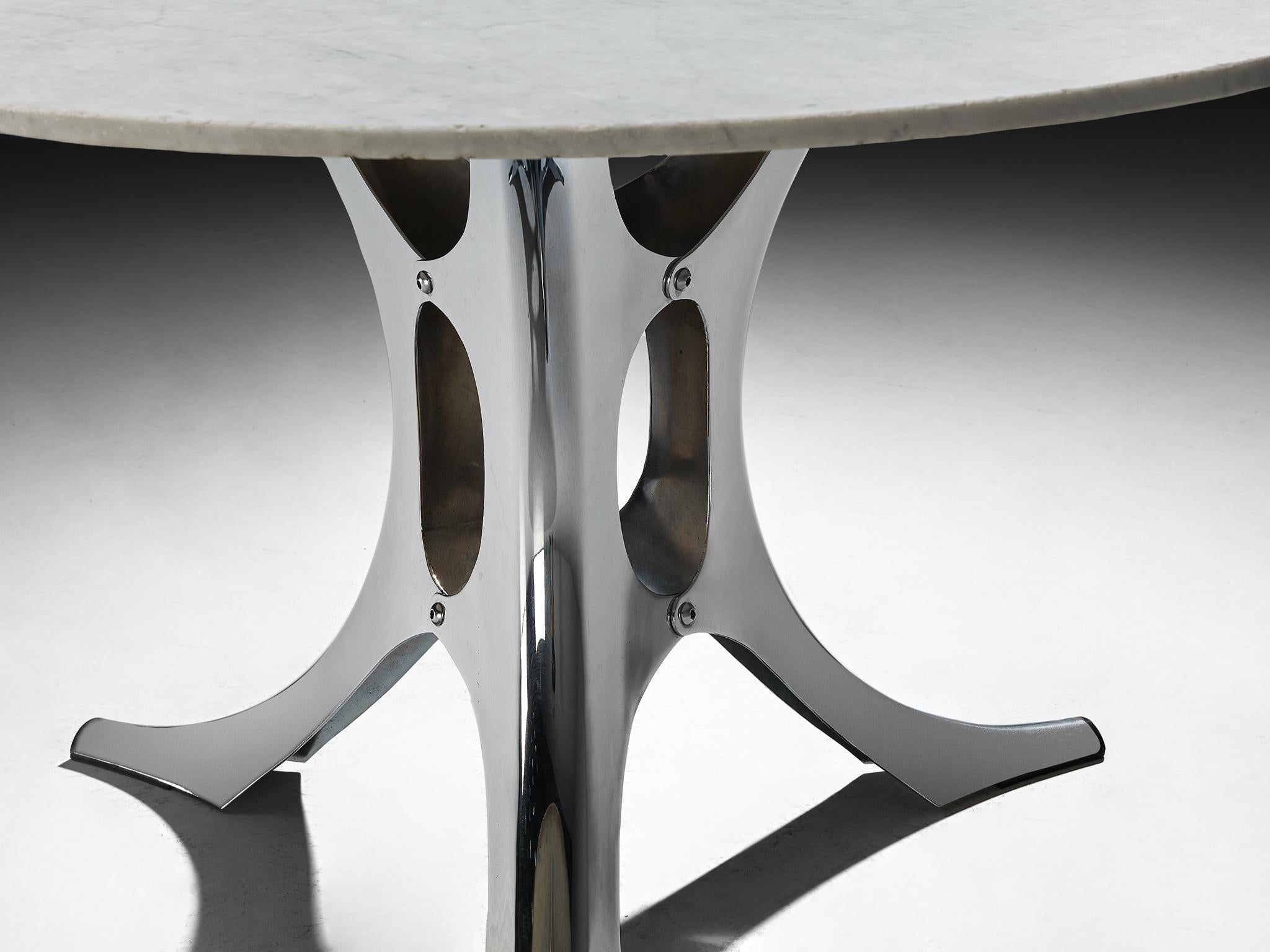 Rare Early Edition Martin Visser 'Bumper' Center or Dining Table in Metal (Moderne der Mitte des Jahrhunderts) im Angebot