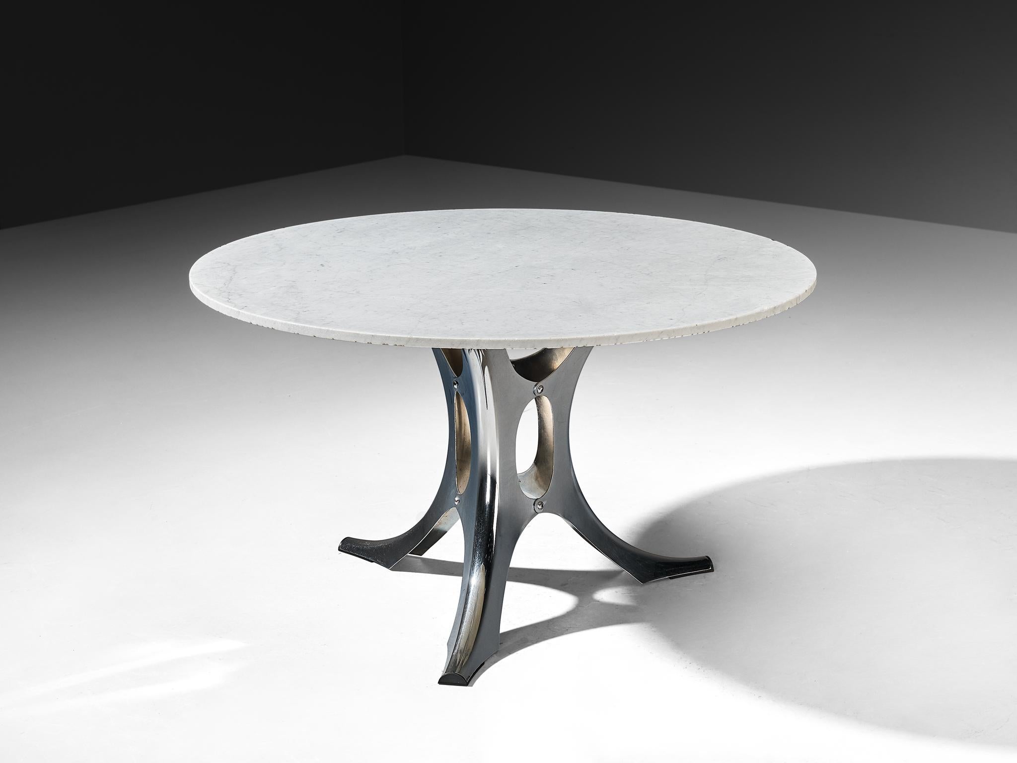 Rare Early Edition Martin Visser 'Bumper' Center or Dining Table in Metal (Niederländisch) im Angebot