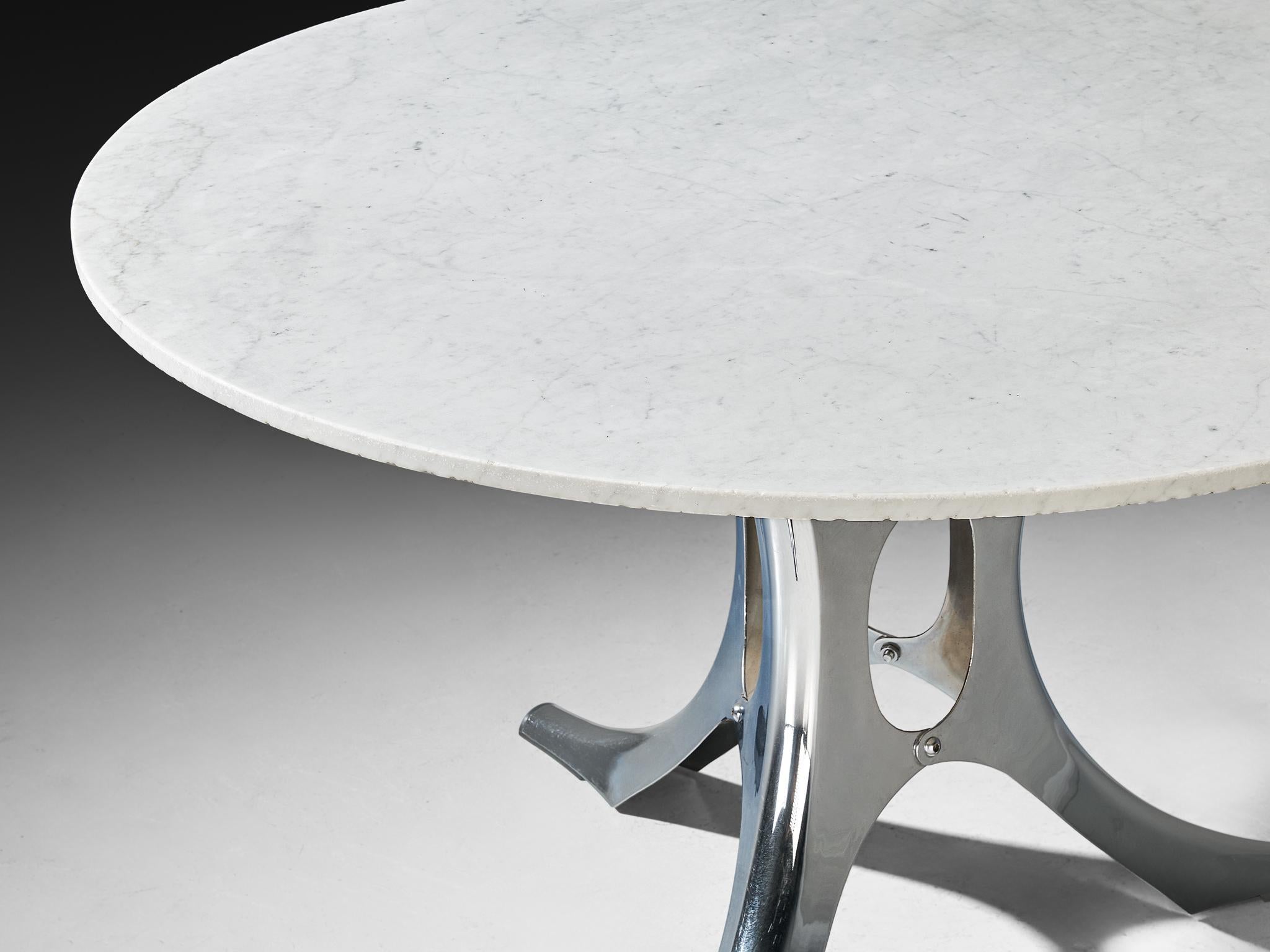 Rare Early Edition Martin Visser 'Bumper' Center or Dining Table in Metal (Stahl) im Angebot