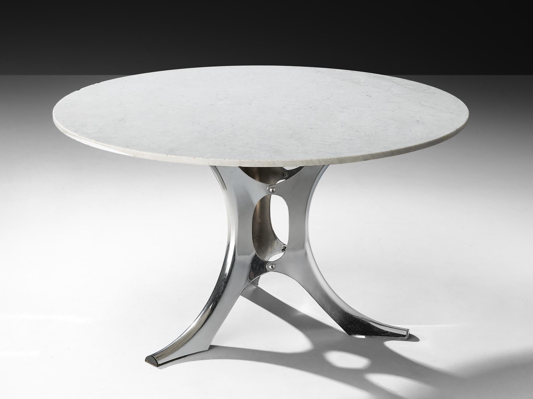 Rare Early Edition Martin Visser 'Bumper' Center or Dining Table in Metal im Angebot 2