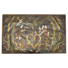 Seltene früh geprägte vergoldete Lederszene, mythologische Jagdszene.