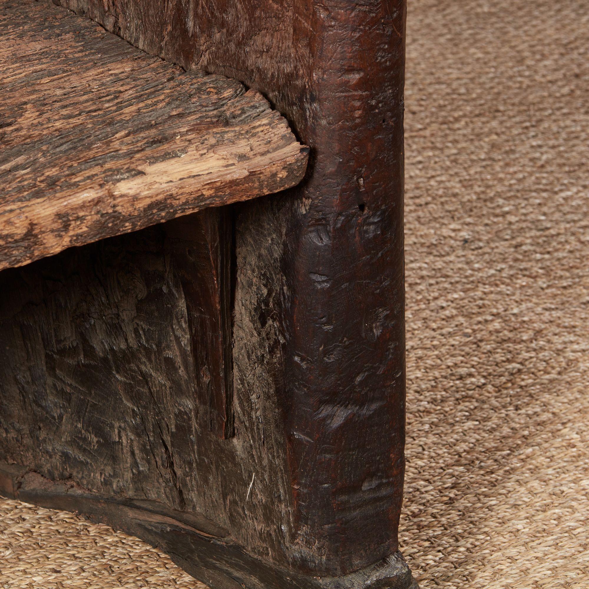 Rare Early English Dugout Armchair For Sale 7