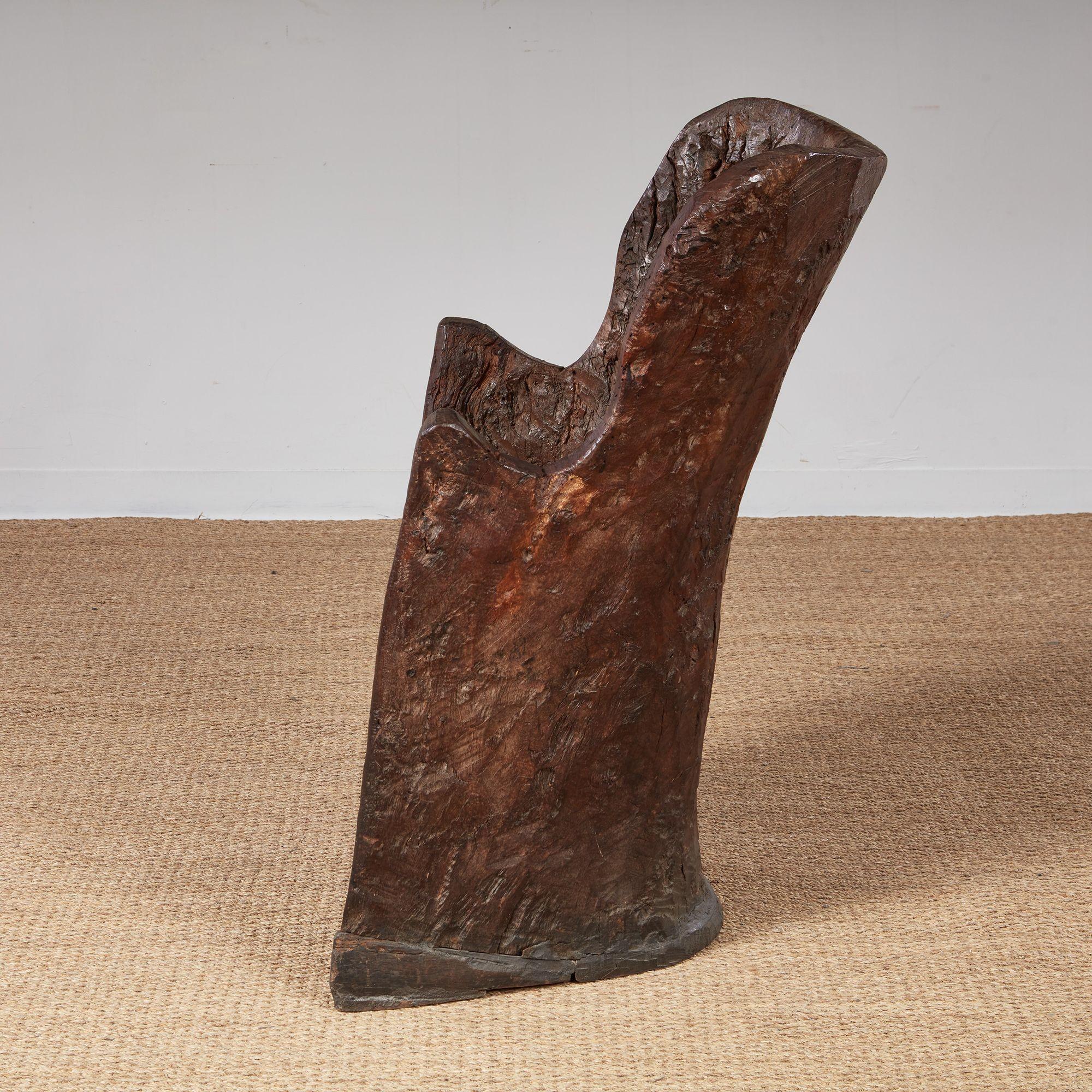 Oak Rare Early English Dugout Armchair For Sale