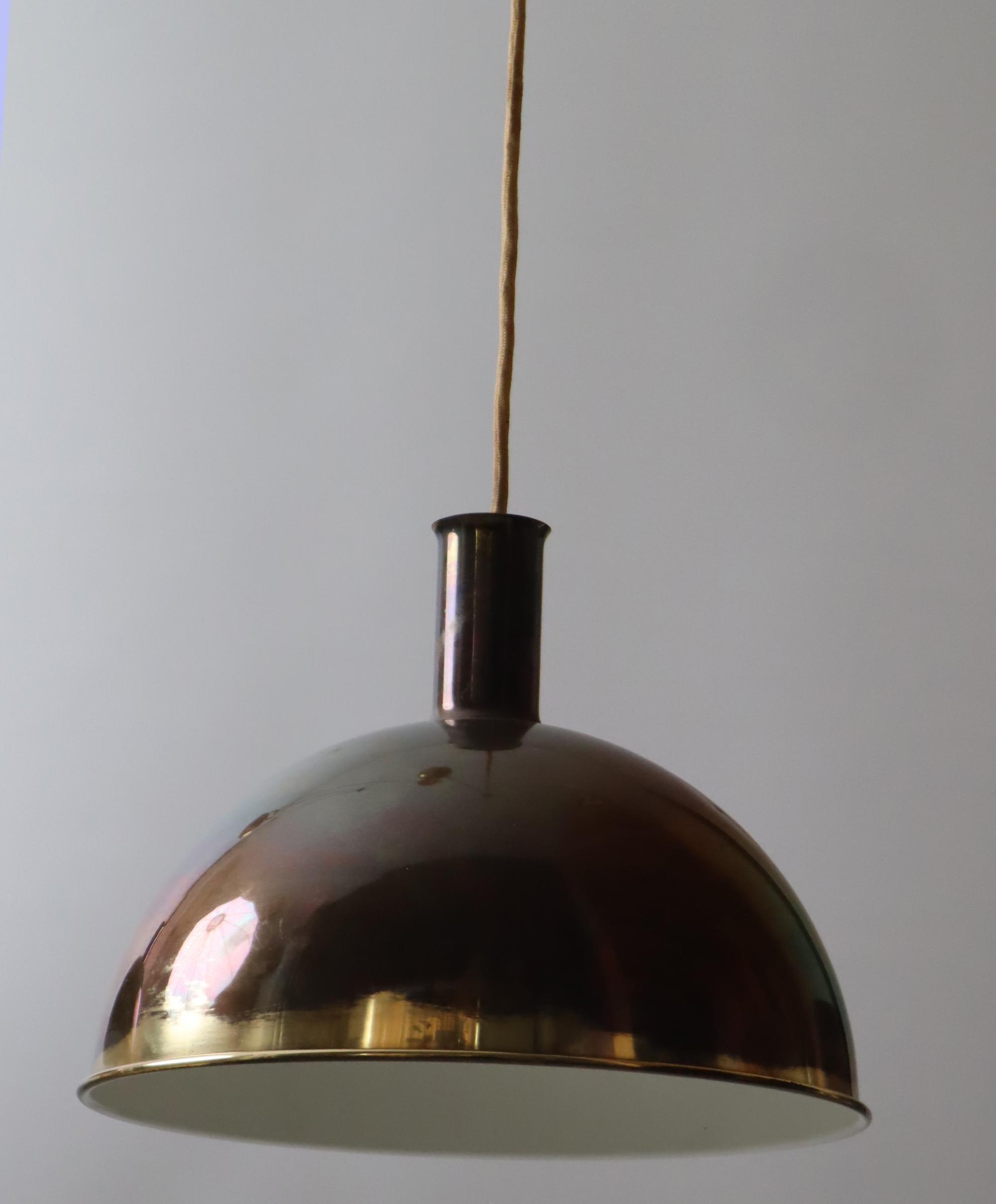 Early Florian Schulz Double Duos Counterweight Pendant Lamp in Solid Brass 7