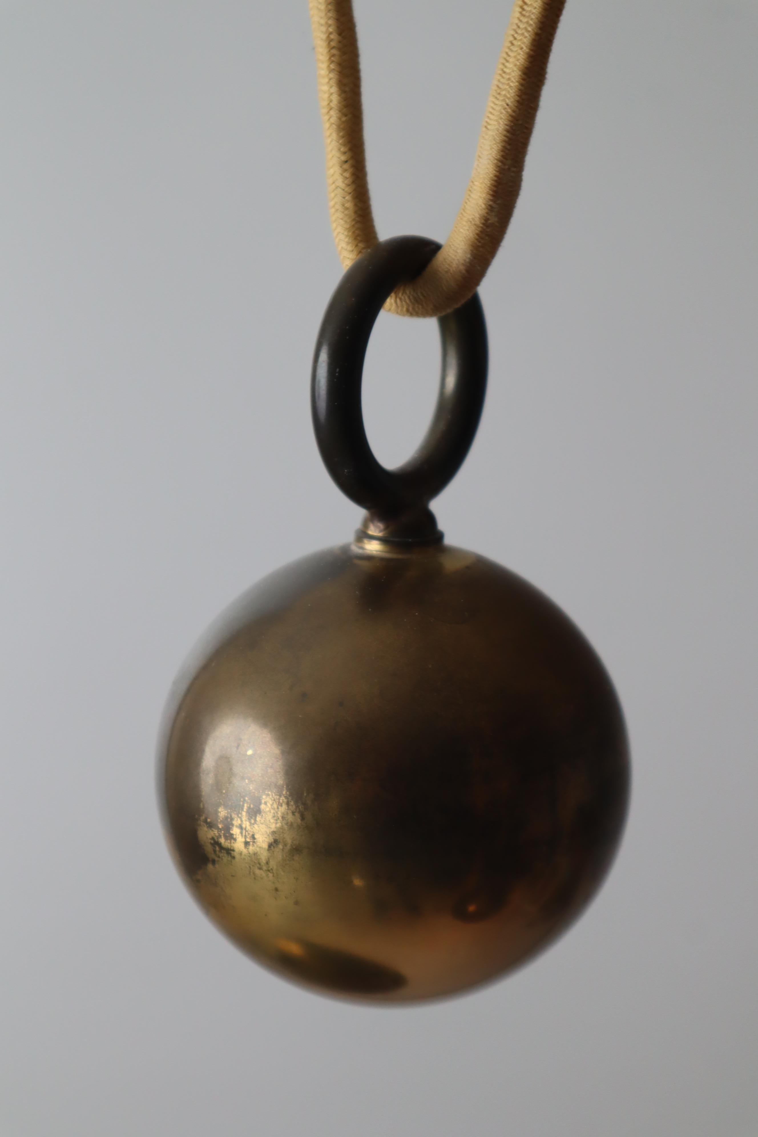 Polished Early Florian Schulz Double Duos Counterweight Pendant Lamp in Solid Brass