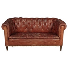 Antique Rare Early French Chesterfield Sofa from France, circa 1920