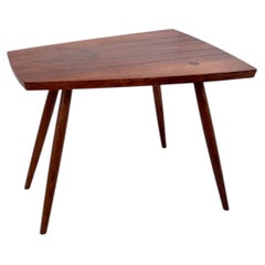 Table d'appoint rare de George Nakashima, en palissandre, datant de ses débuts, avec provenance attestée, 1957