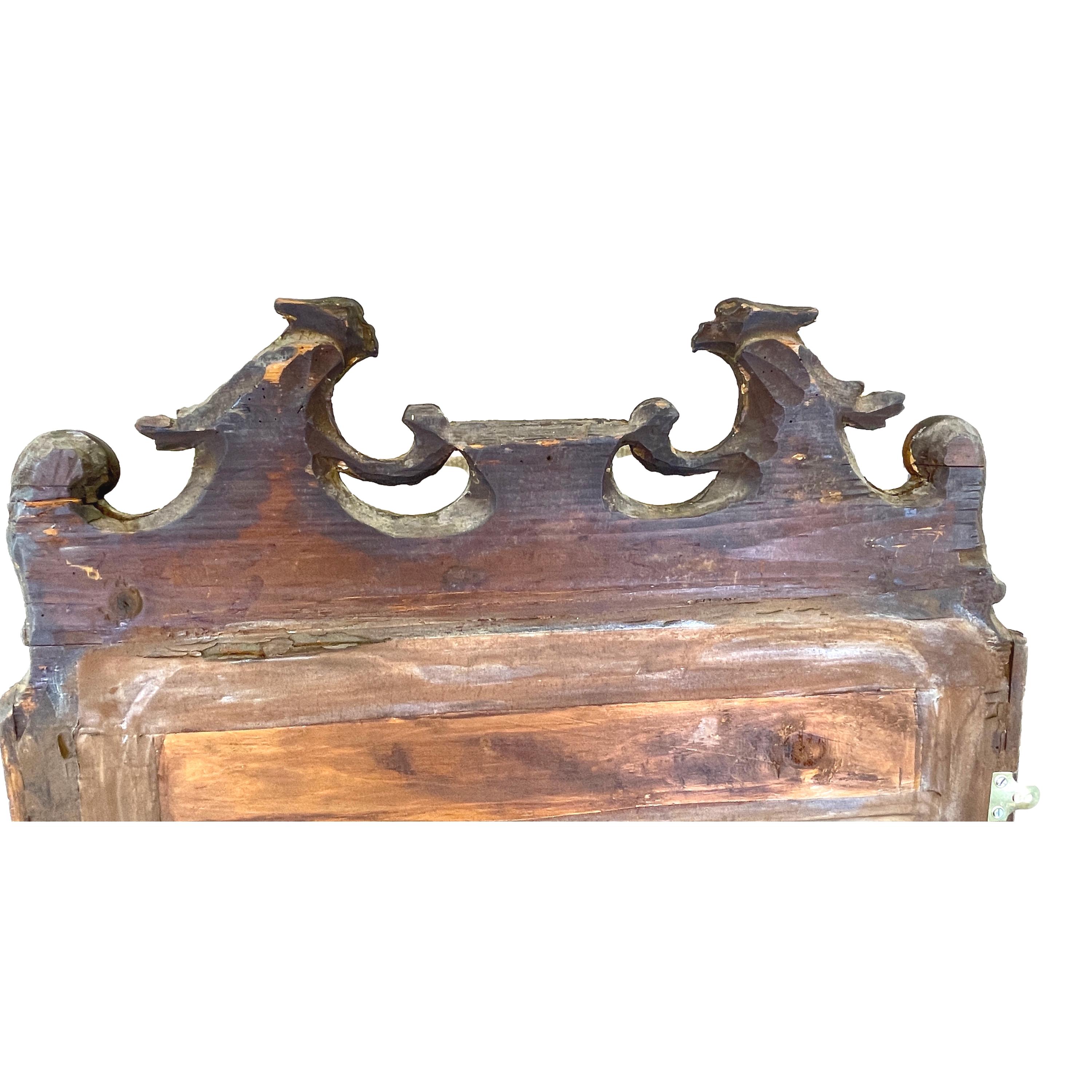 Rare Early Georgian 18th Century Walnut & Gilt Pier Mirror 3